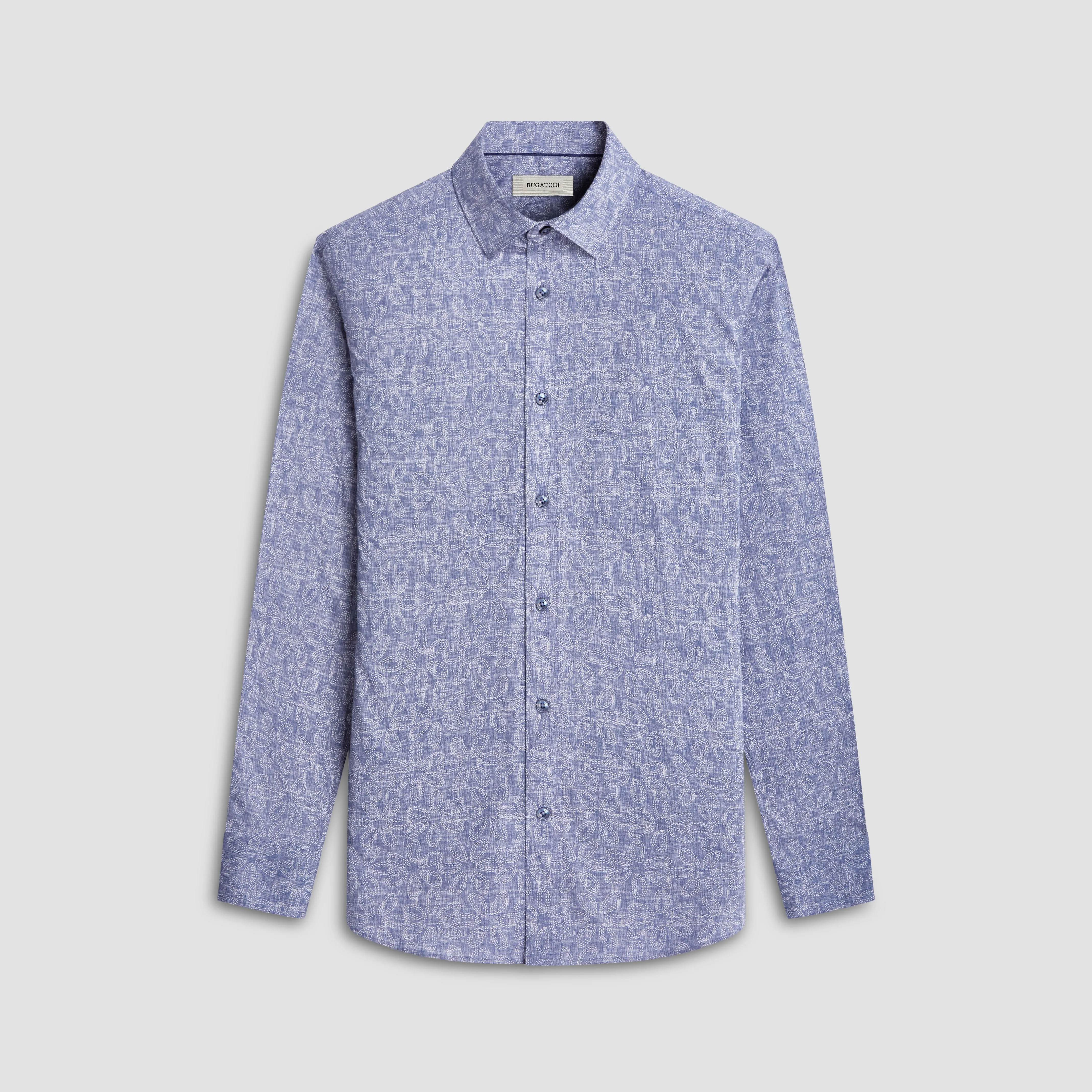 Julian Floral Stitch Shirt sold by Bugatchi