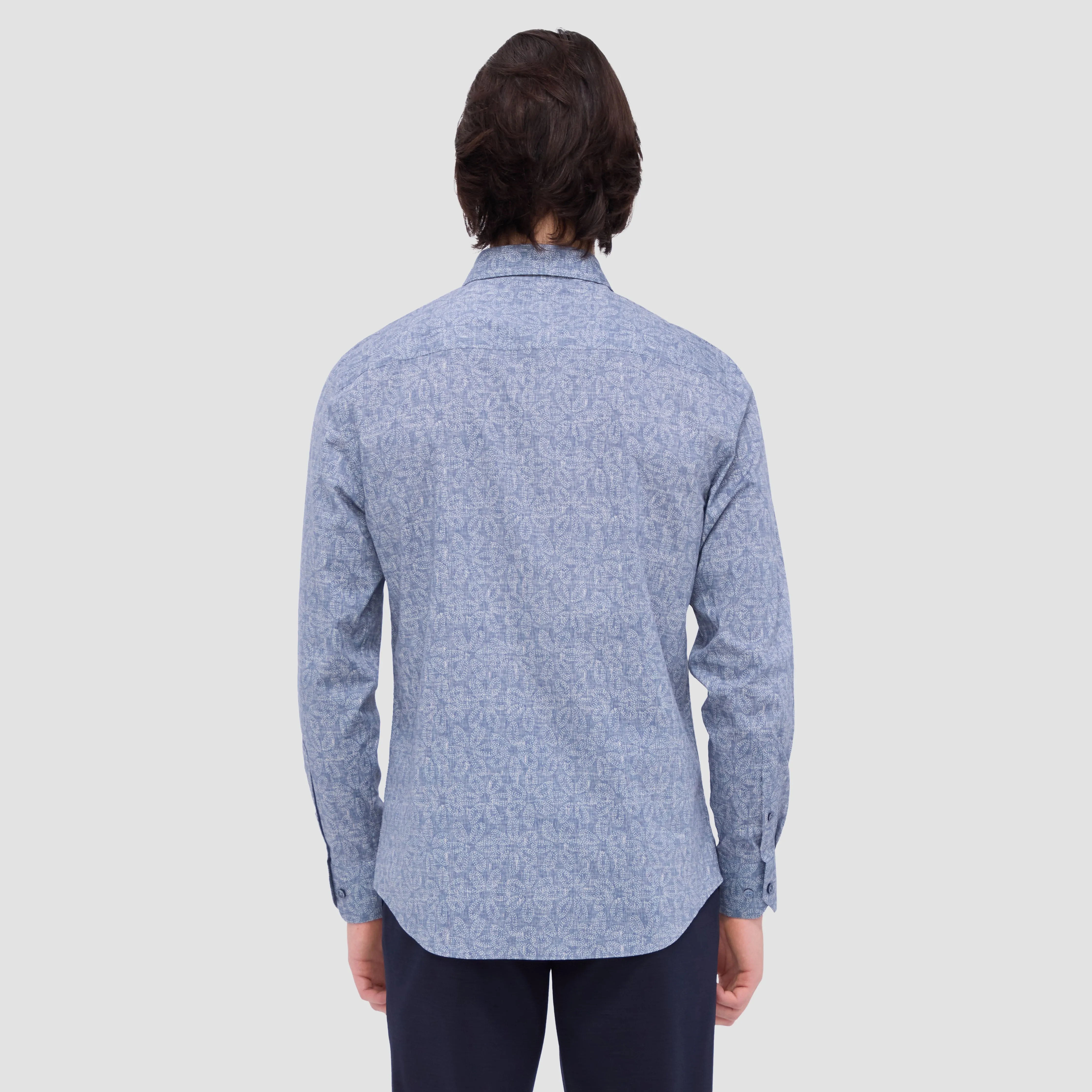 Julian Floral Stitch Shirt sold by Bugatchi product image thumbnail 4