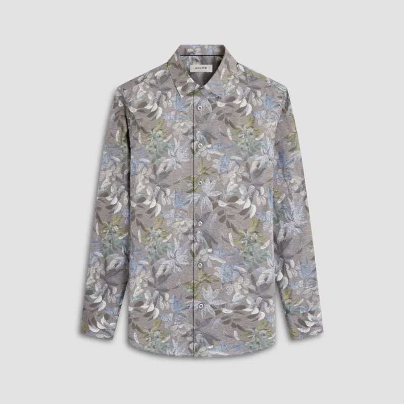 Julian Leaf Print Shirt sold by Bugatchi