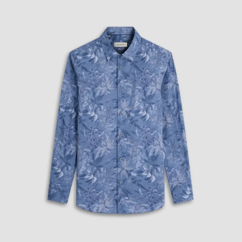 Julian Leaf Print Shirt sold by Bugatchi
