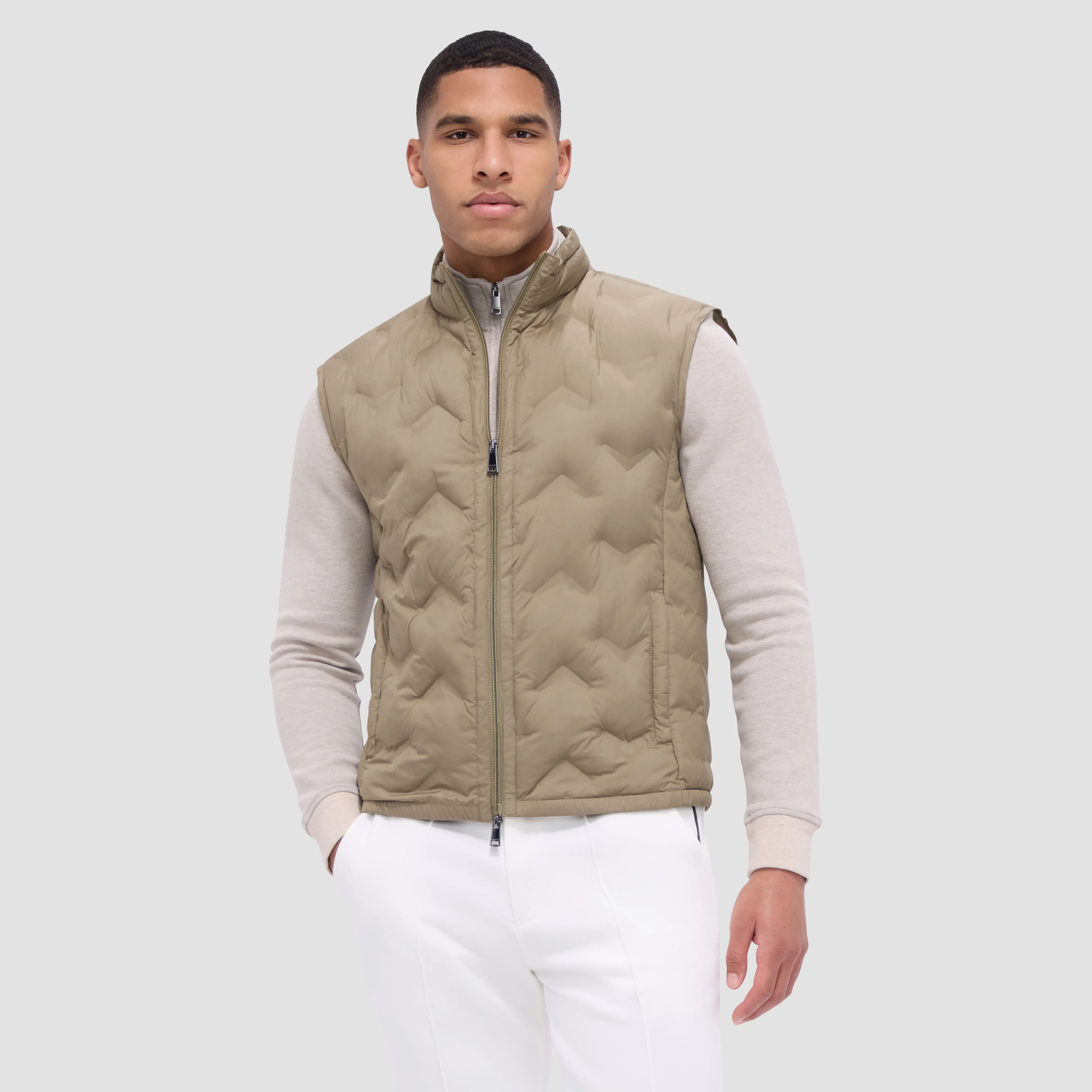 Chevron Quilted Puffer Vest sold by Bugatchi product image thumbnail 2