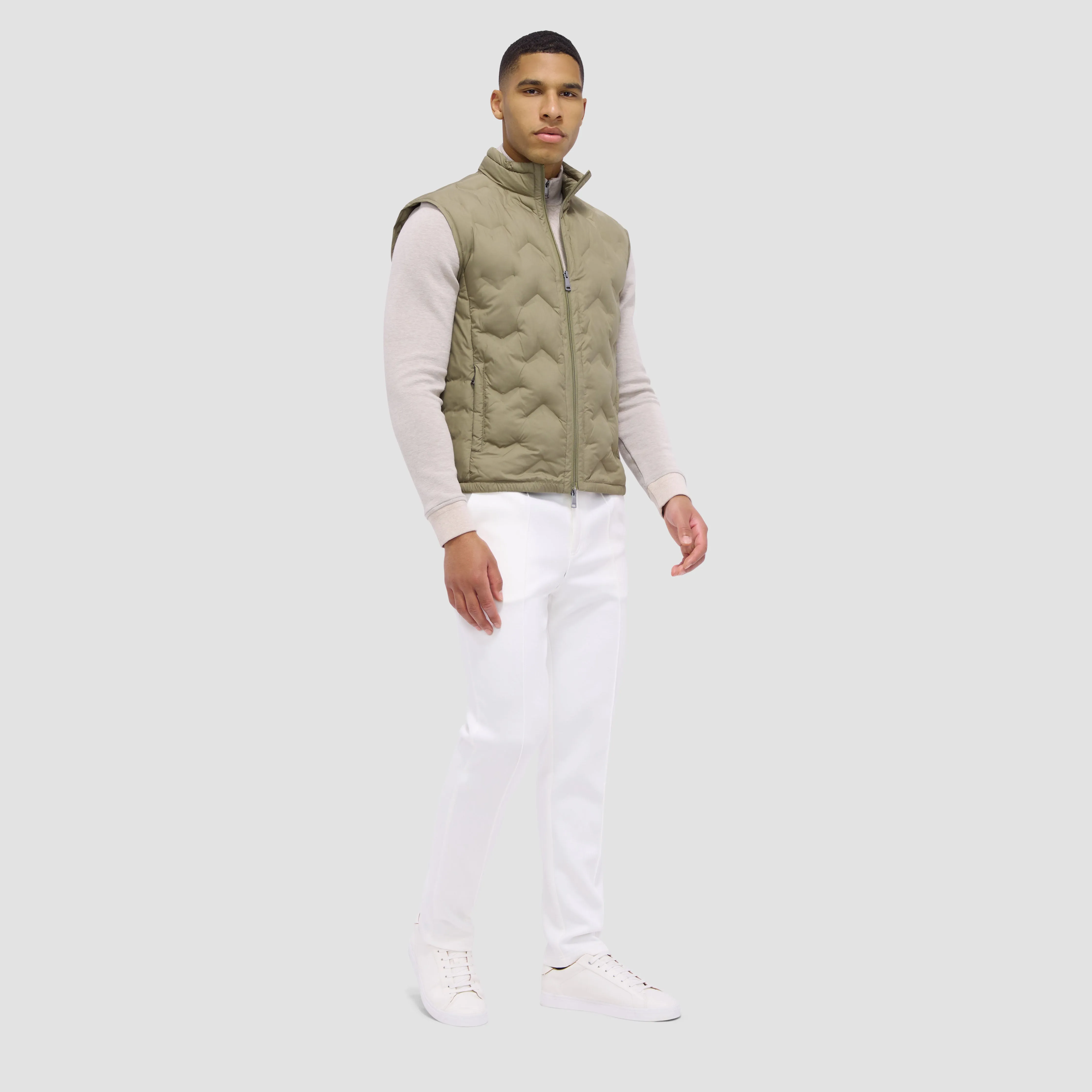 Chevron Quilted Puffer Vest sold by Bugatchi product image thumbnail 5