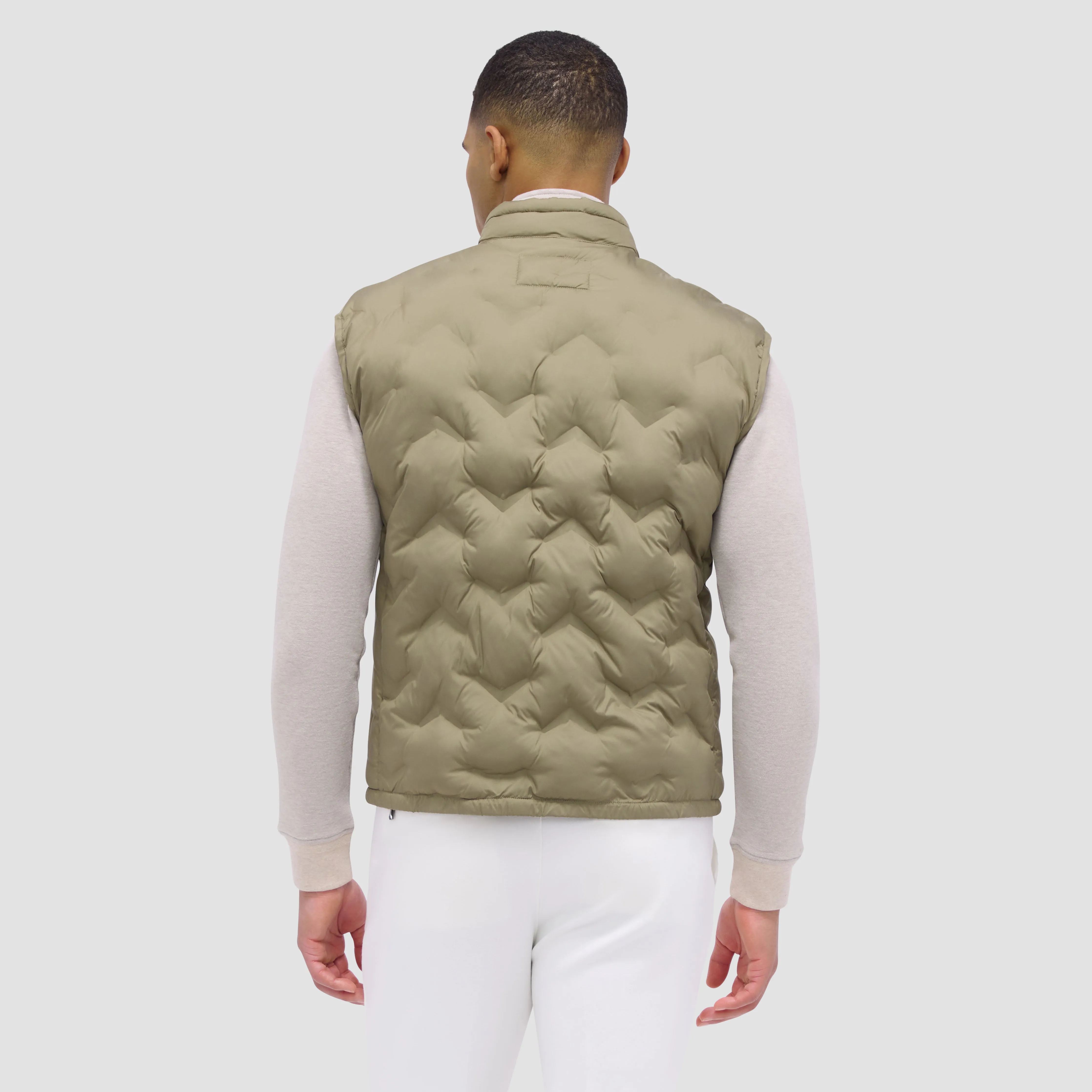 Chevron Quilted Puffer Vest sold by Bugatchi product image thumbnail 4