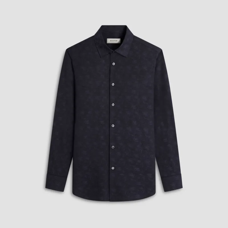 Julian Tonal Jacquard Shirt sold by Bugatchi