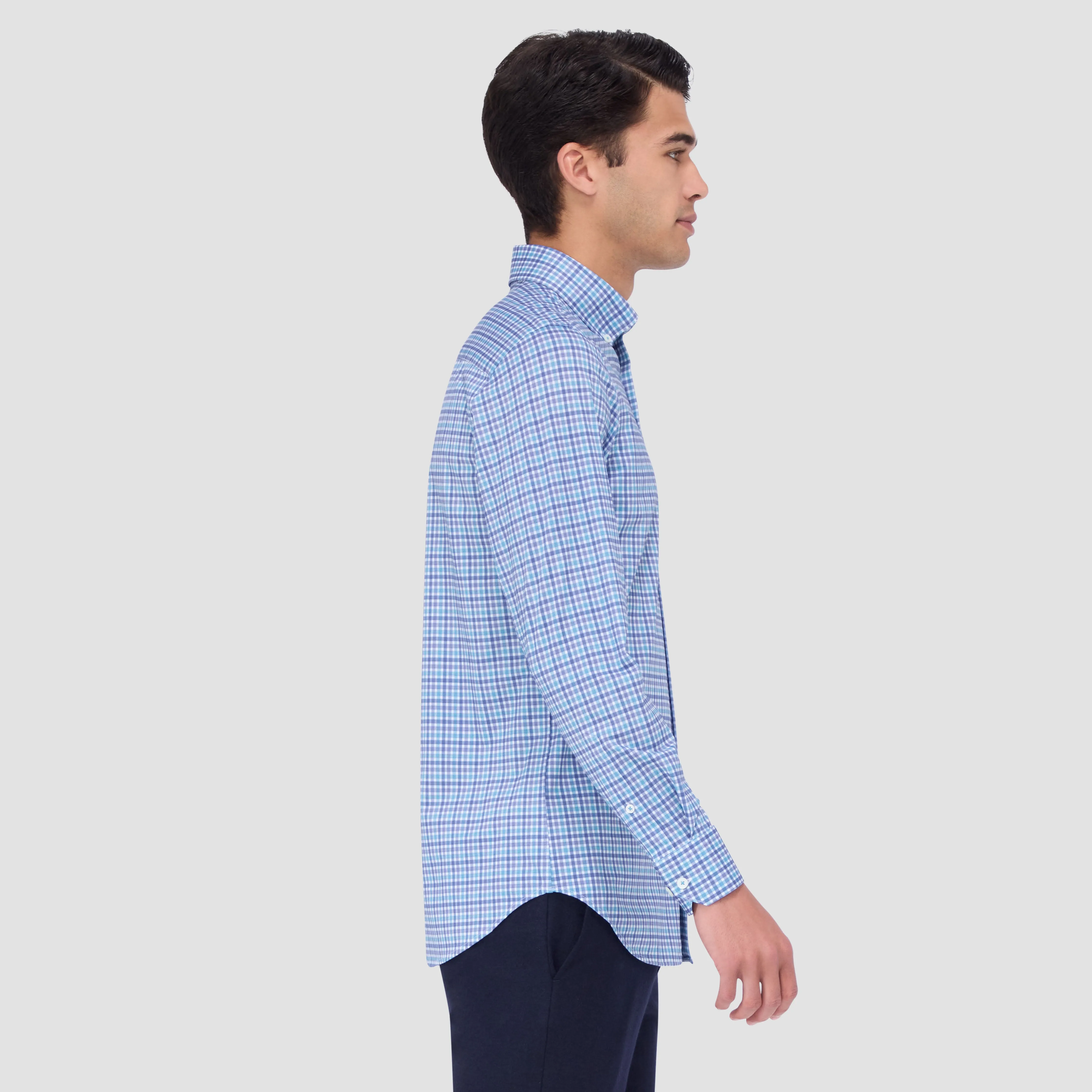 James Mini Check OoohCotton Shirt sold by Bugatchi product image thumbnail 3