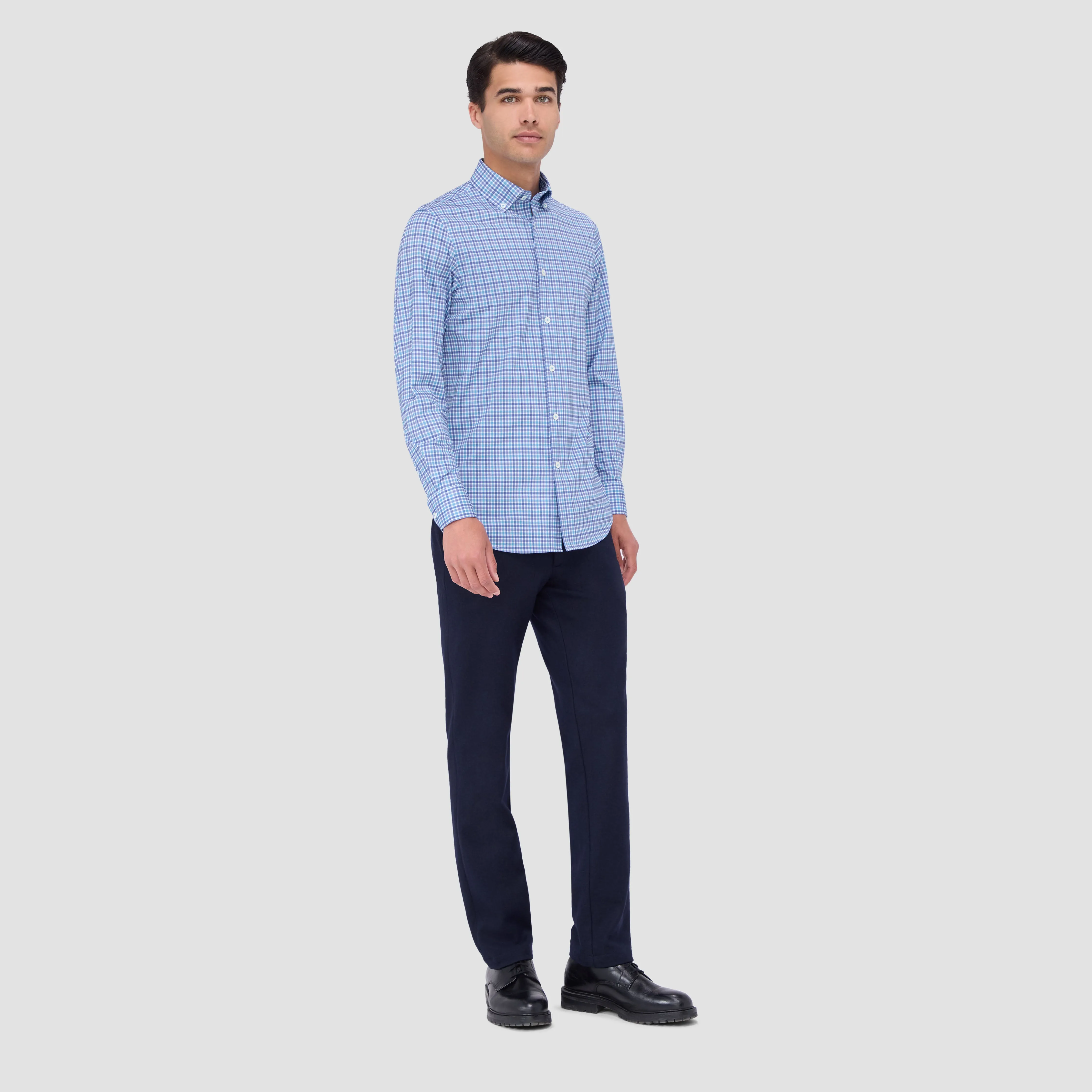 James Mini Check OoohCotton Shirt sold by Bugatchi product image thumbnail 5