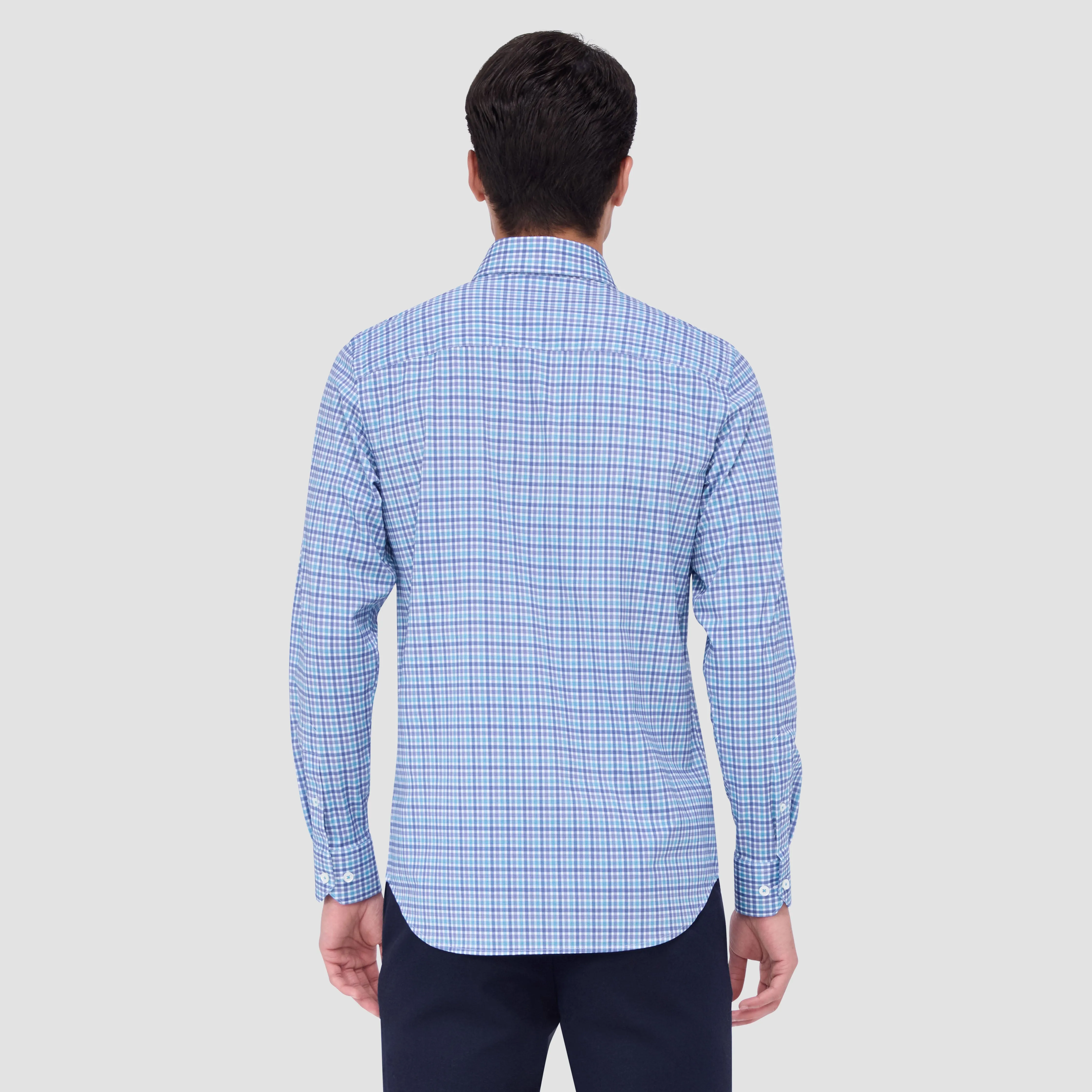 James Mini Check OoohCotton Shirt sold by Bugatchi product image thumbnail 4