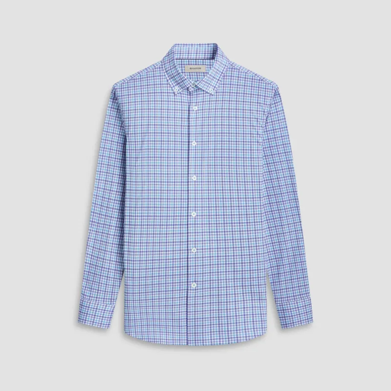 James Mini Check OoohCotton Shirt sold by Bugatchi