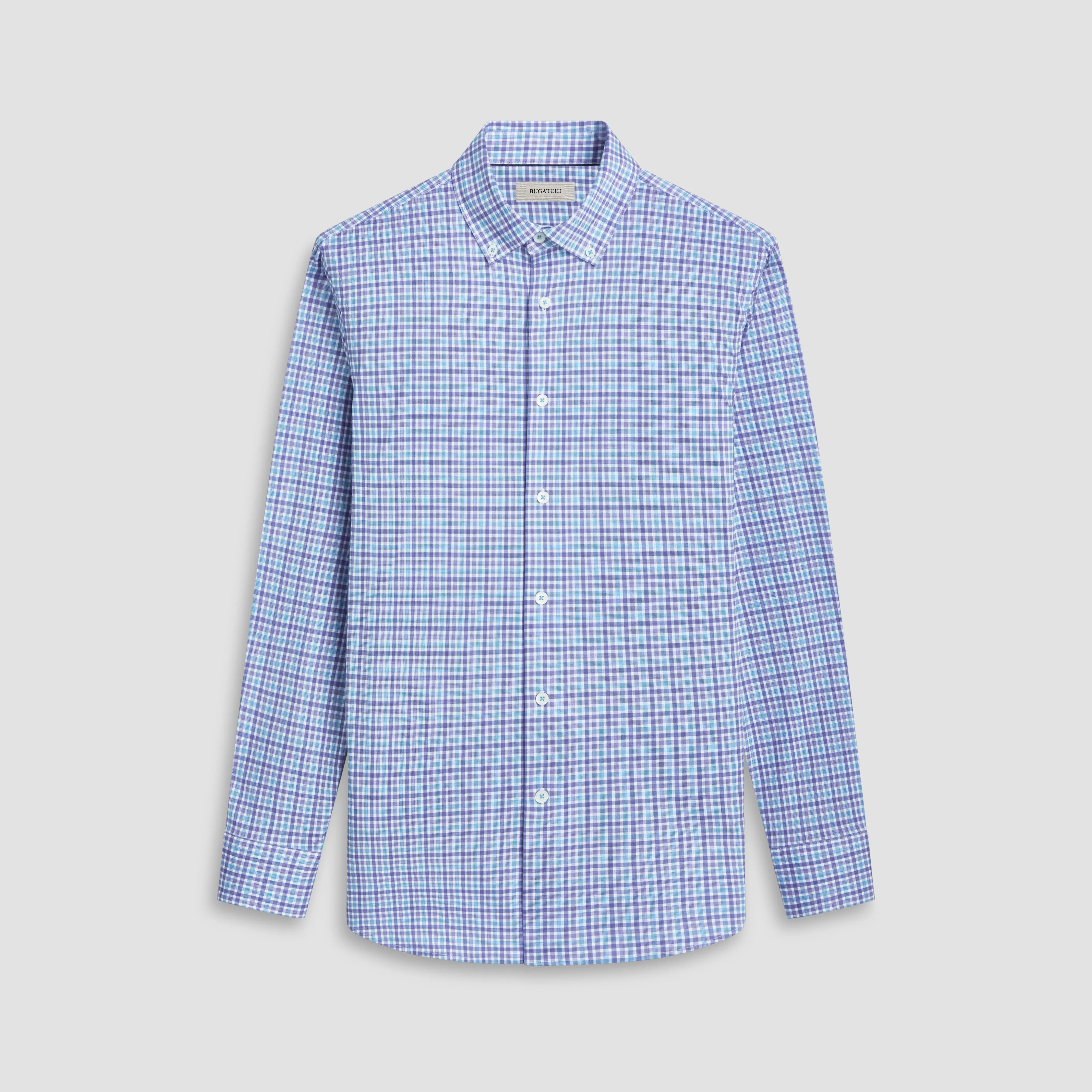 James Mini Check OoohCotton Shirt sold by Bugatchi