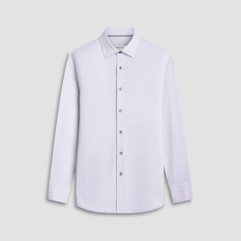 Jimmy Double Sided Plaid/Herringbone OoohCotton Shirt sold by Bugatchi