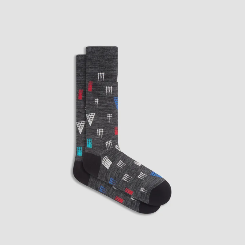 Abstract Mid-Calf Socks sold by Bugatchi