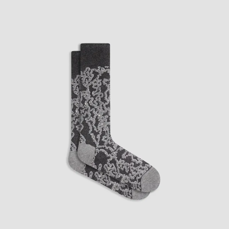 Marbled Mid-Calf Socks sold by Bugatchi