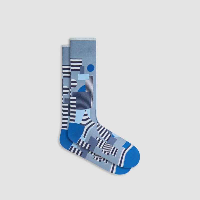 Abstract Mid-Calf Socks sold by Bugatchi
