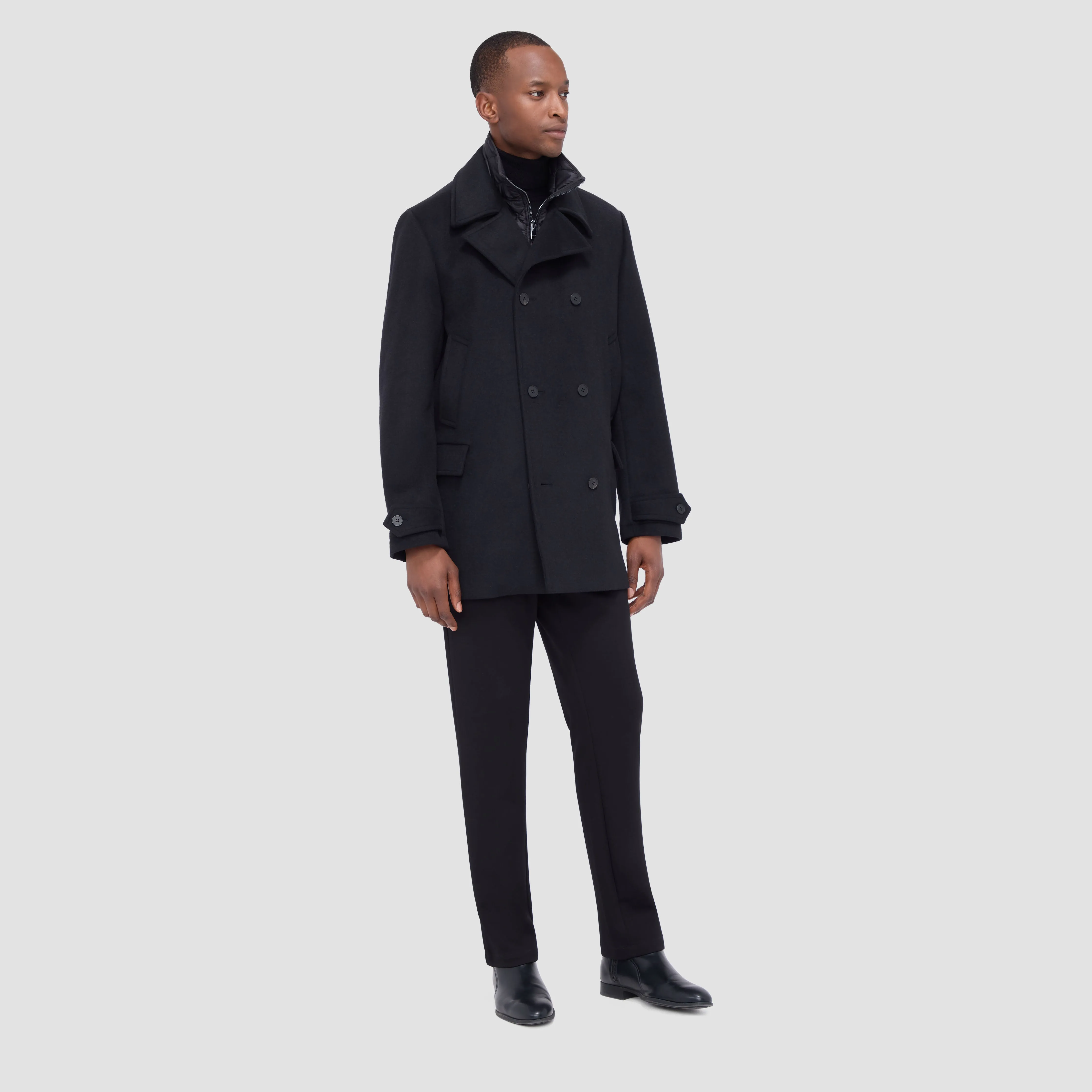 Wool Peacoat with Detachable Bib sold by Bugatchi product image thumbnail 5