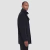 Wool Peacoat with Detachable Bib sold by Bugatchi