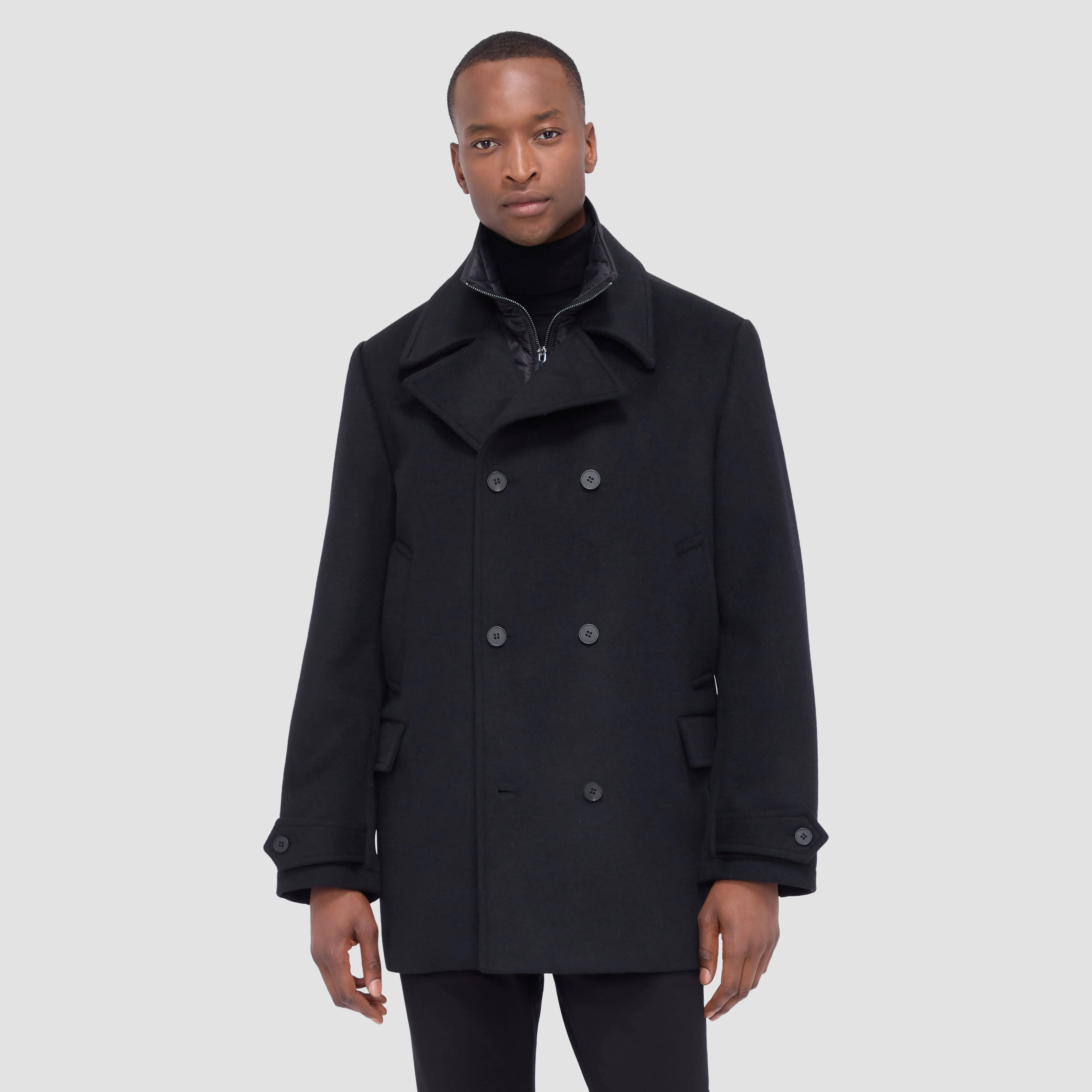 Wool Peacoat with Detachable Bib sold by Bugatchi product image thumbnail 2