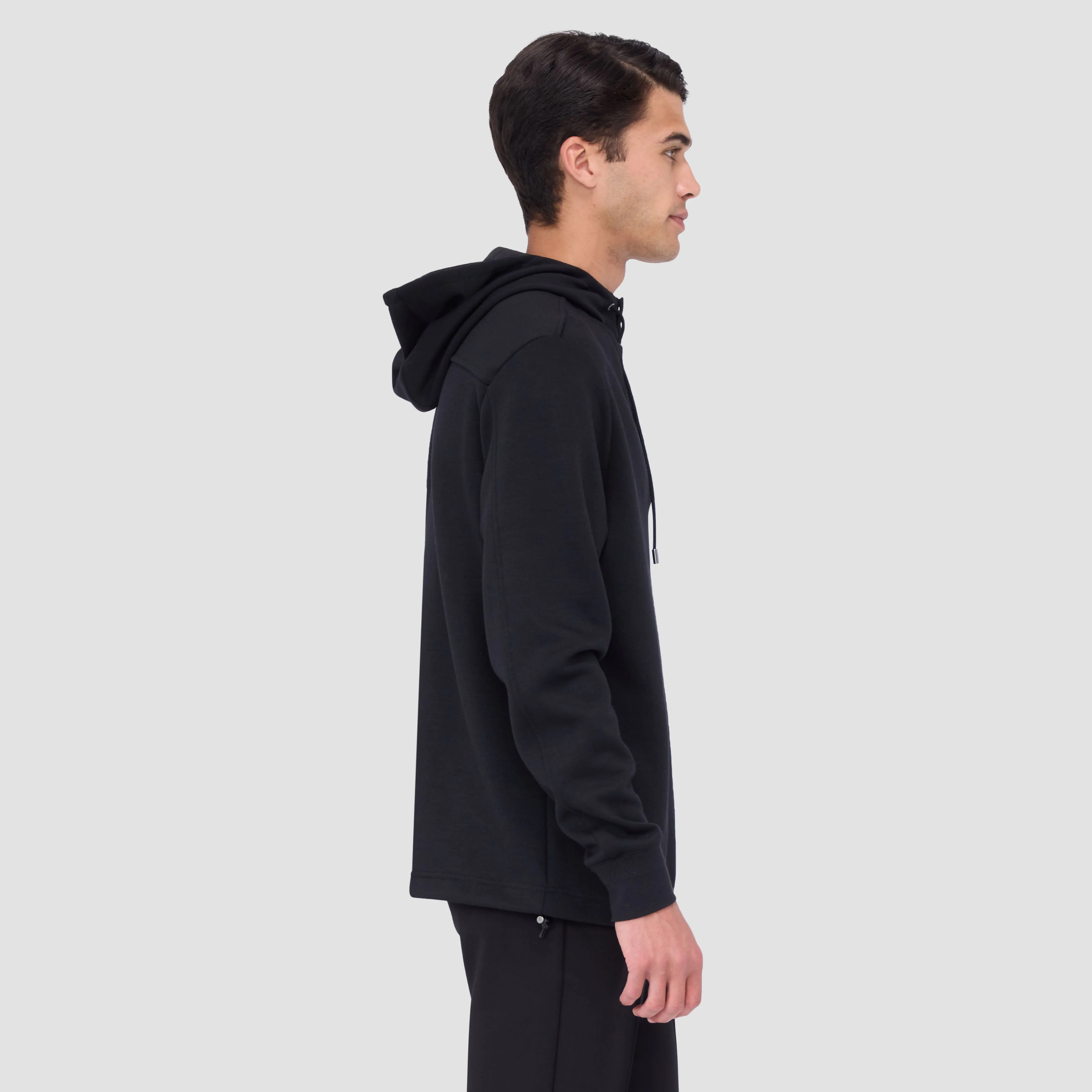 Solid Quarter-Zip Pullover Hoodie sold by Bugatchi product image thumbnail 3