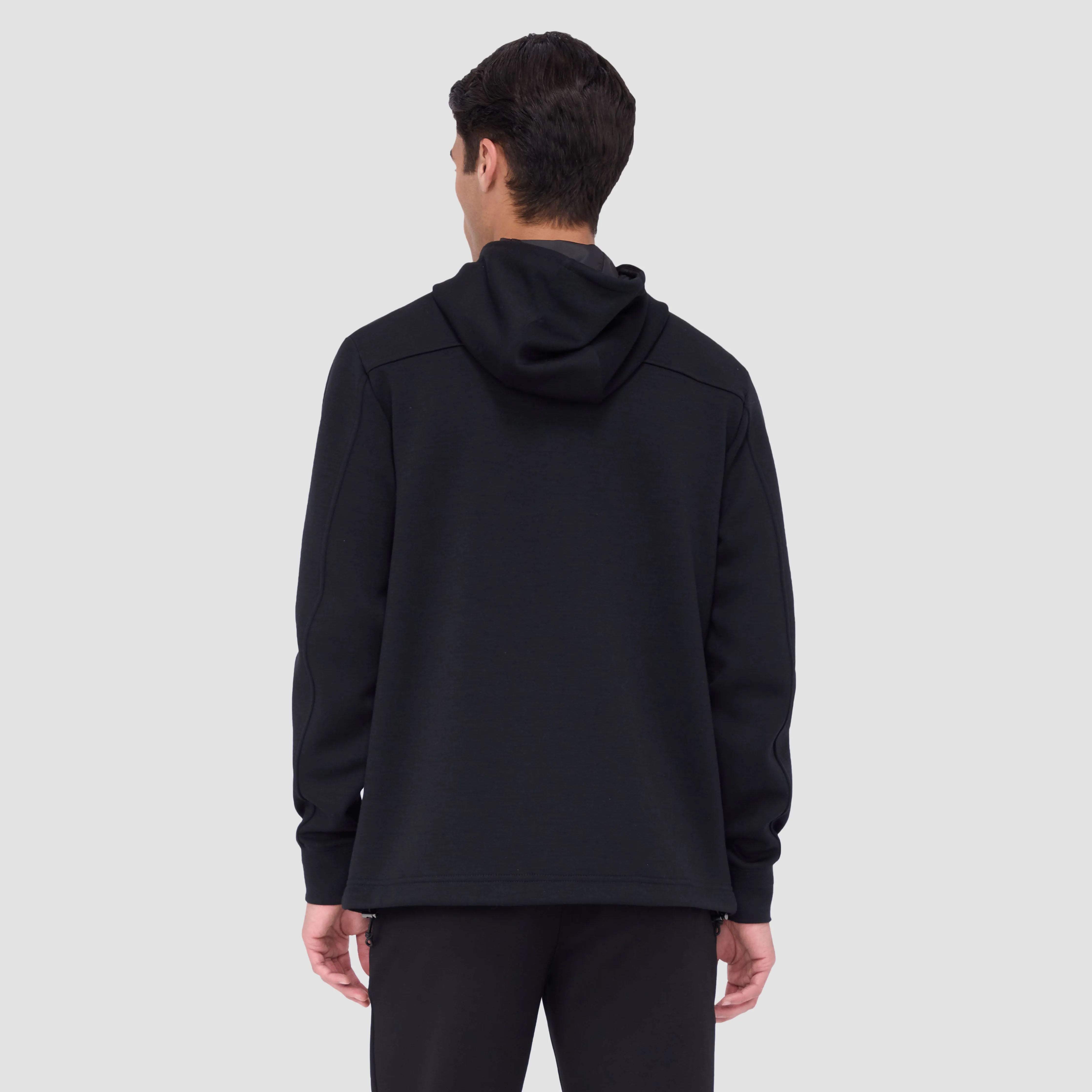 Solid Quarter-Zip Pullover Hoodie sold by Bugatchi product image thumbnail 4