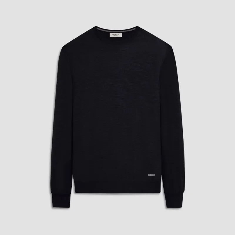 Scott Crew Neck Super Merino Sweater made by Bugatchi
