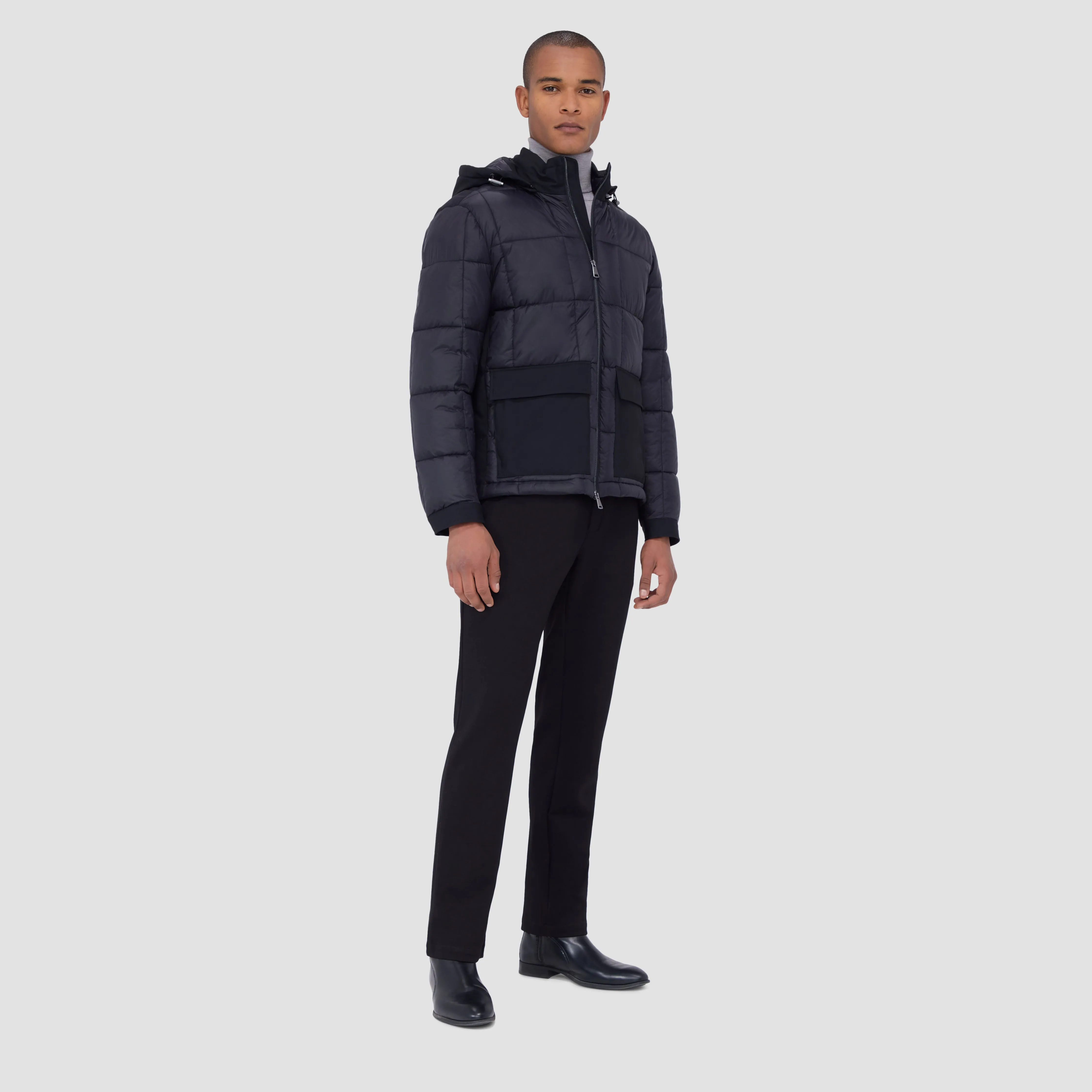 Quilted Anorak Jacket With Detachable Hood sold by Bugatchi product image thumbnail 5