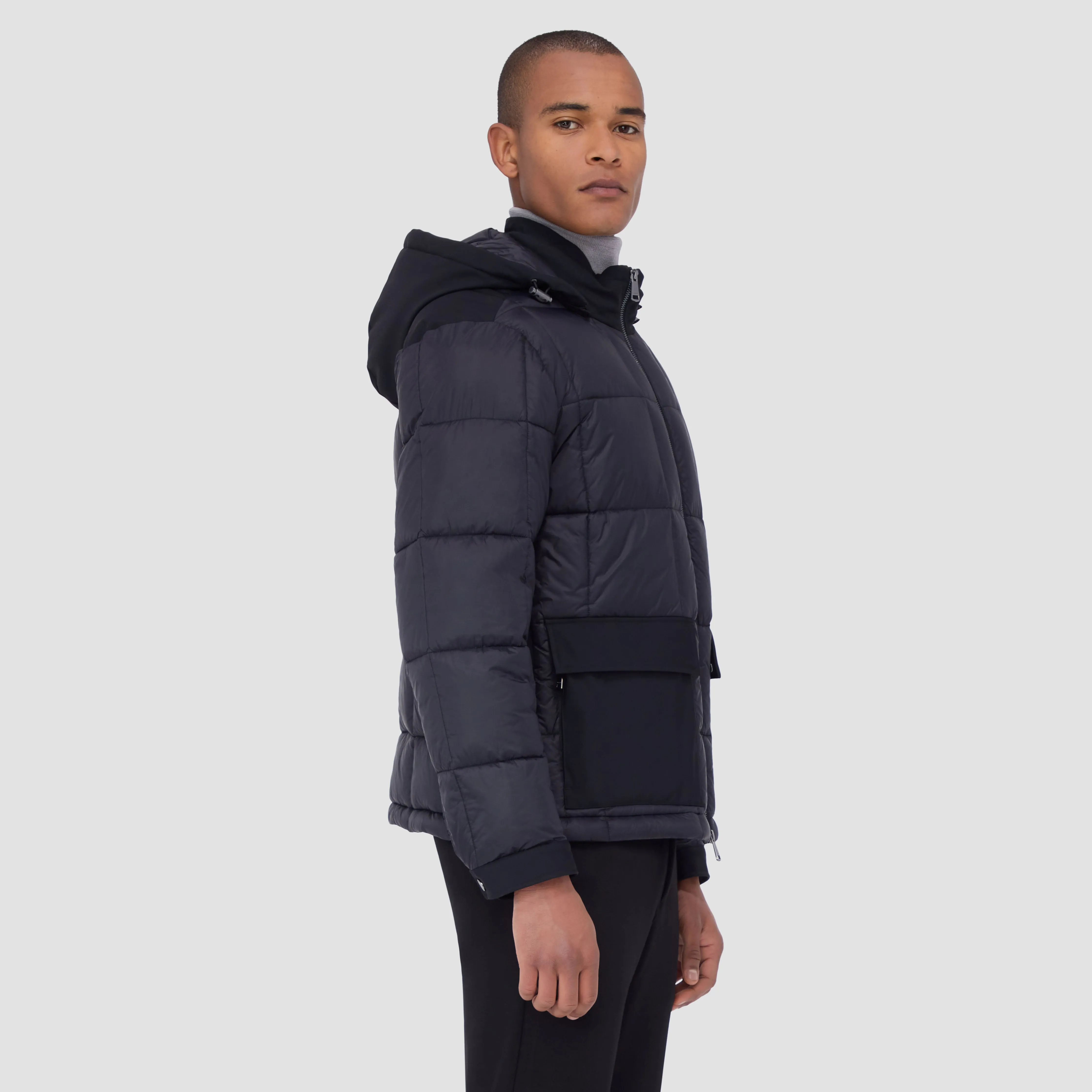Quilted Anorak Jacket With Detachable Hood sold by Bugatchi product image thumbnail 3