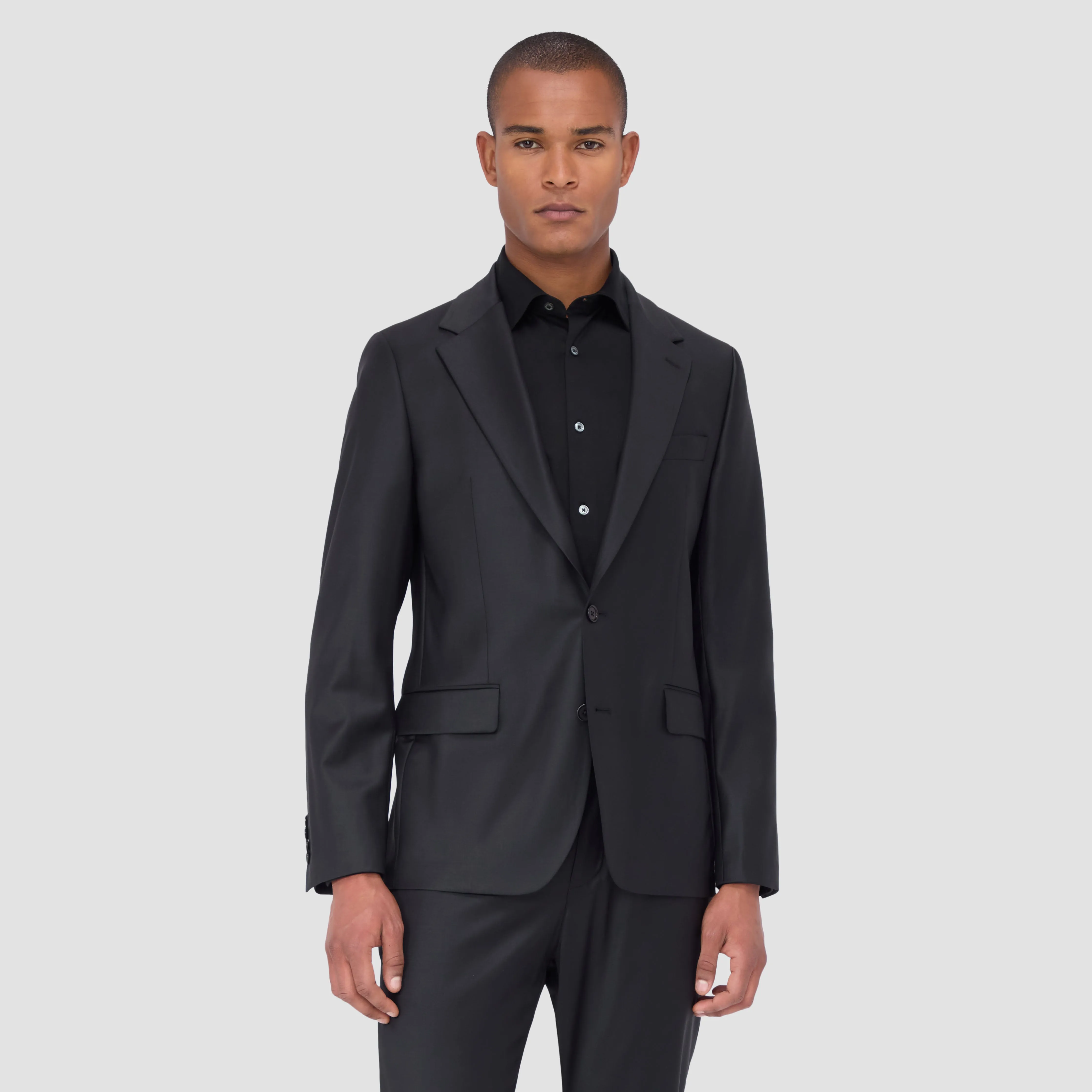 Two Button Stretch Wool Travel Blazer sold by Bugatchi product image thumbnail 3