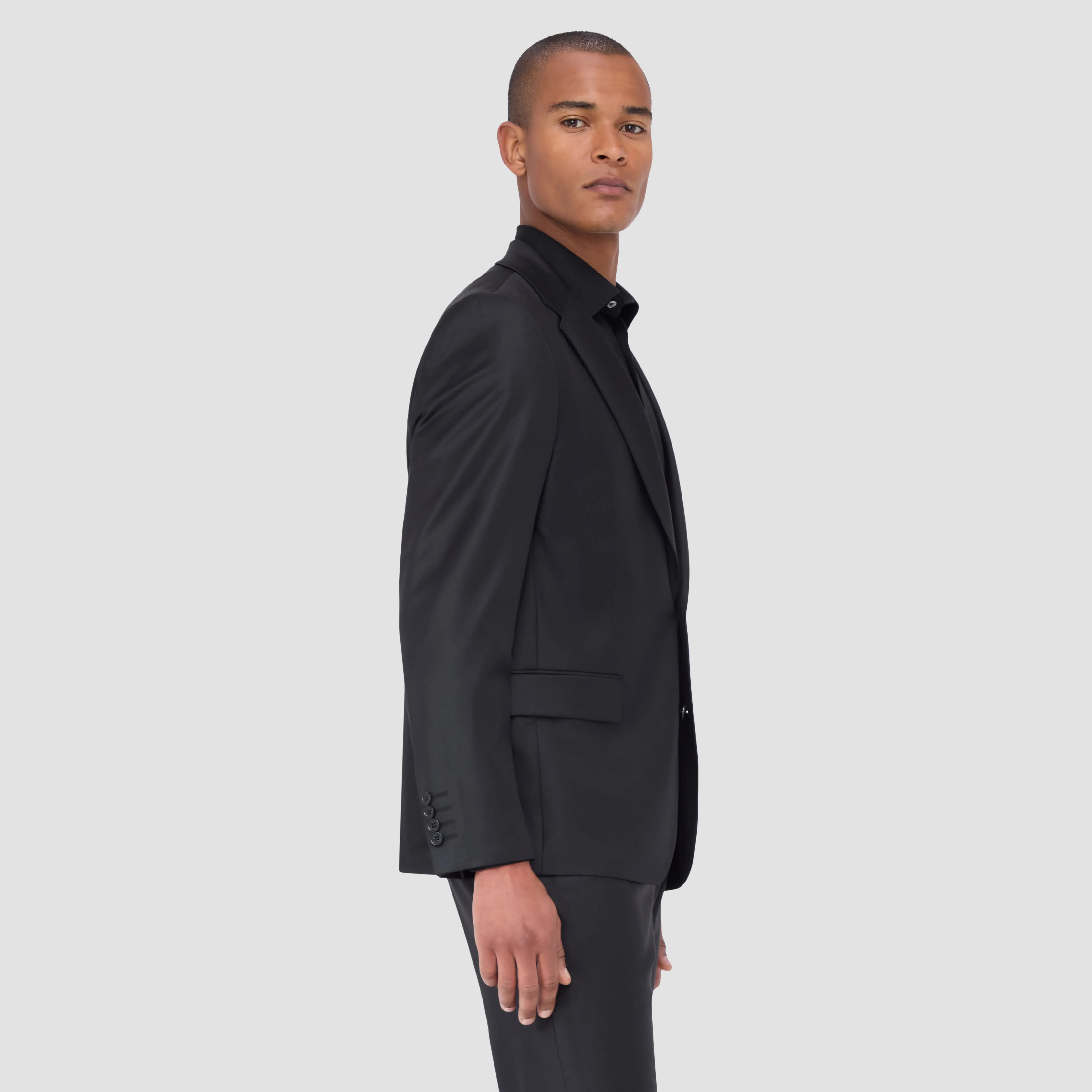 Two Button Stretch Wool Travel Blazer sold by Bugatchi product image thumbnail 4