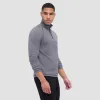 Diagonal Pinstripe Quarter-Zip Pullover sold by Bugatchi
