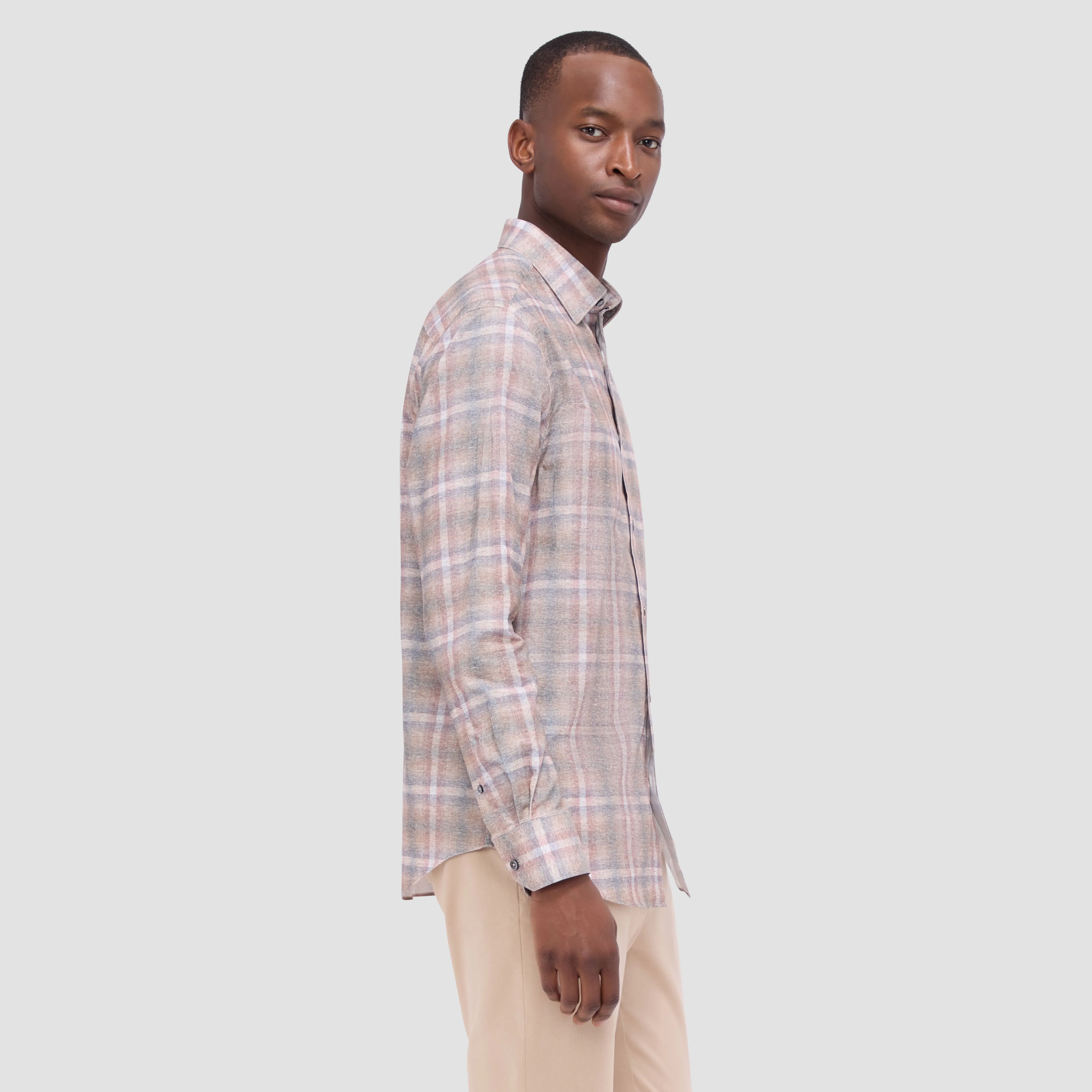 Karl Checkered Shirt sold by Bugatchi product image thumbnail 3