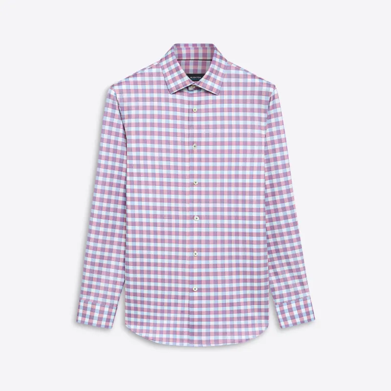JAMES Gingham Check OoohCotton Twill Shirt sold by Bugatchi
