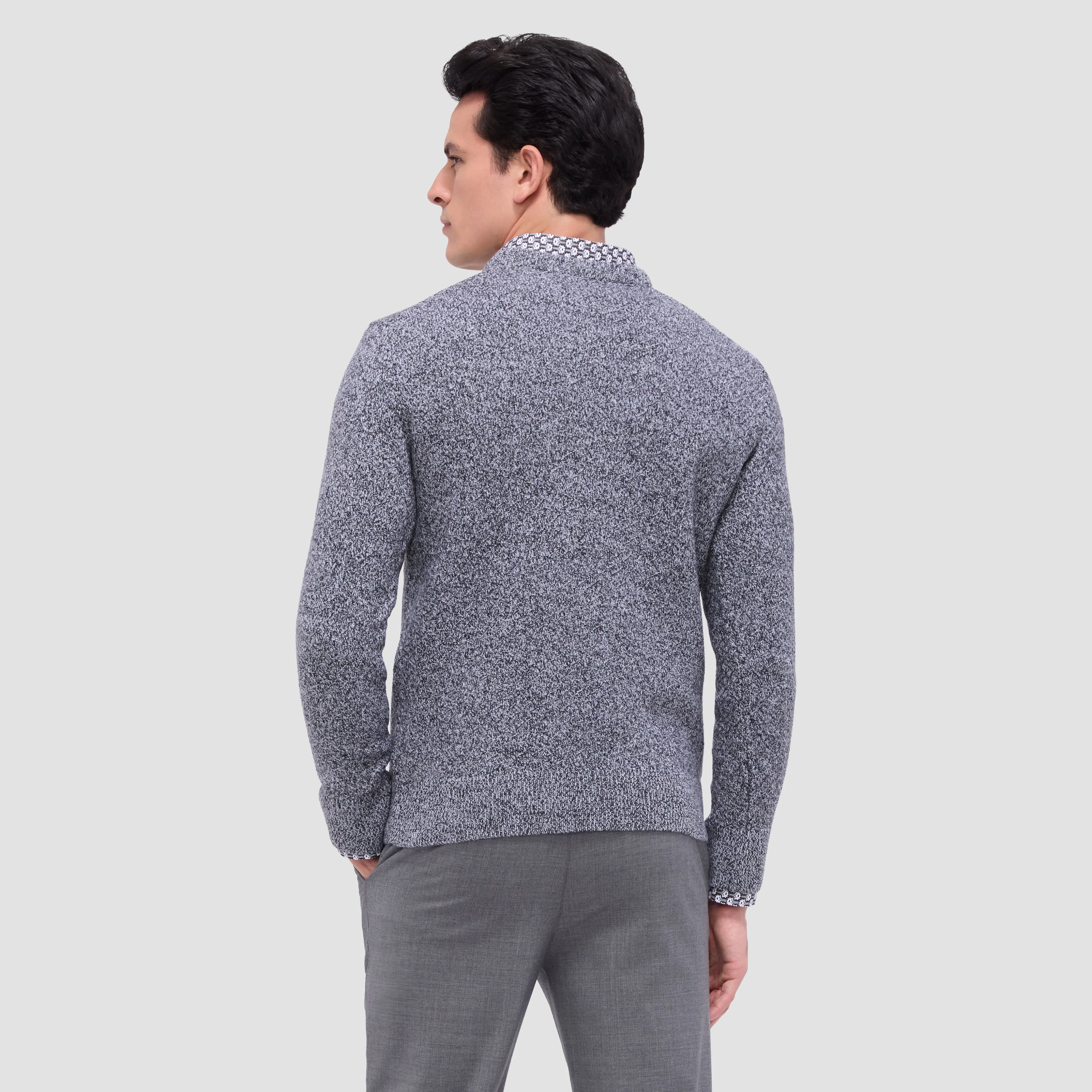Heathered Crew Neck Sweater sold by Bugatchi product image thumbnail 4