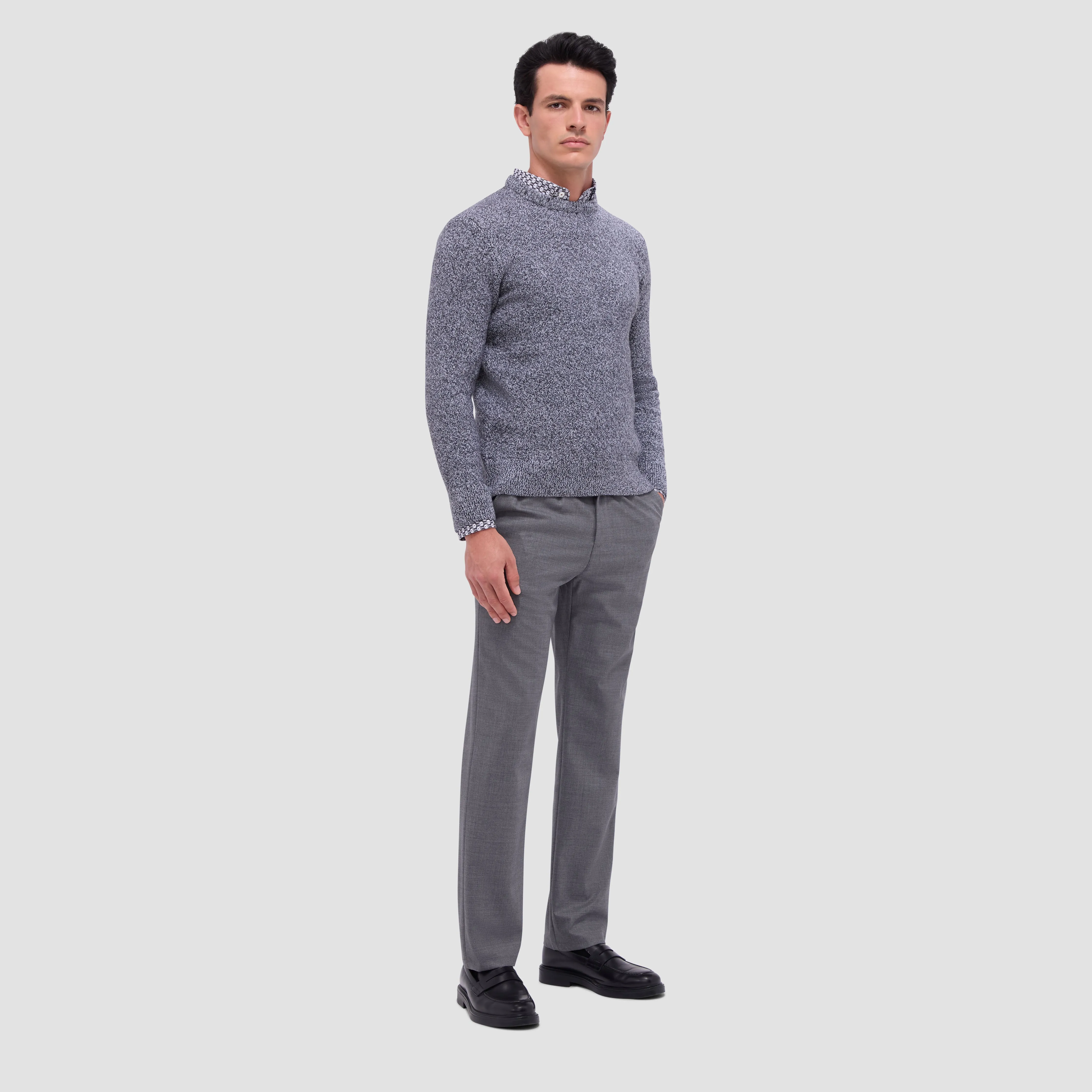 Heathered Crew Neck Sweater sold by Bugatchi product image thumbnail 5