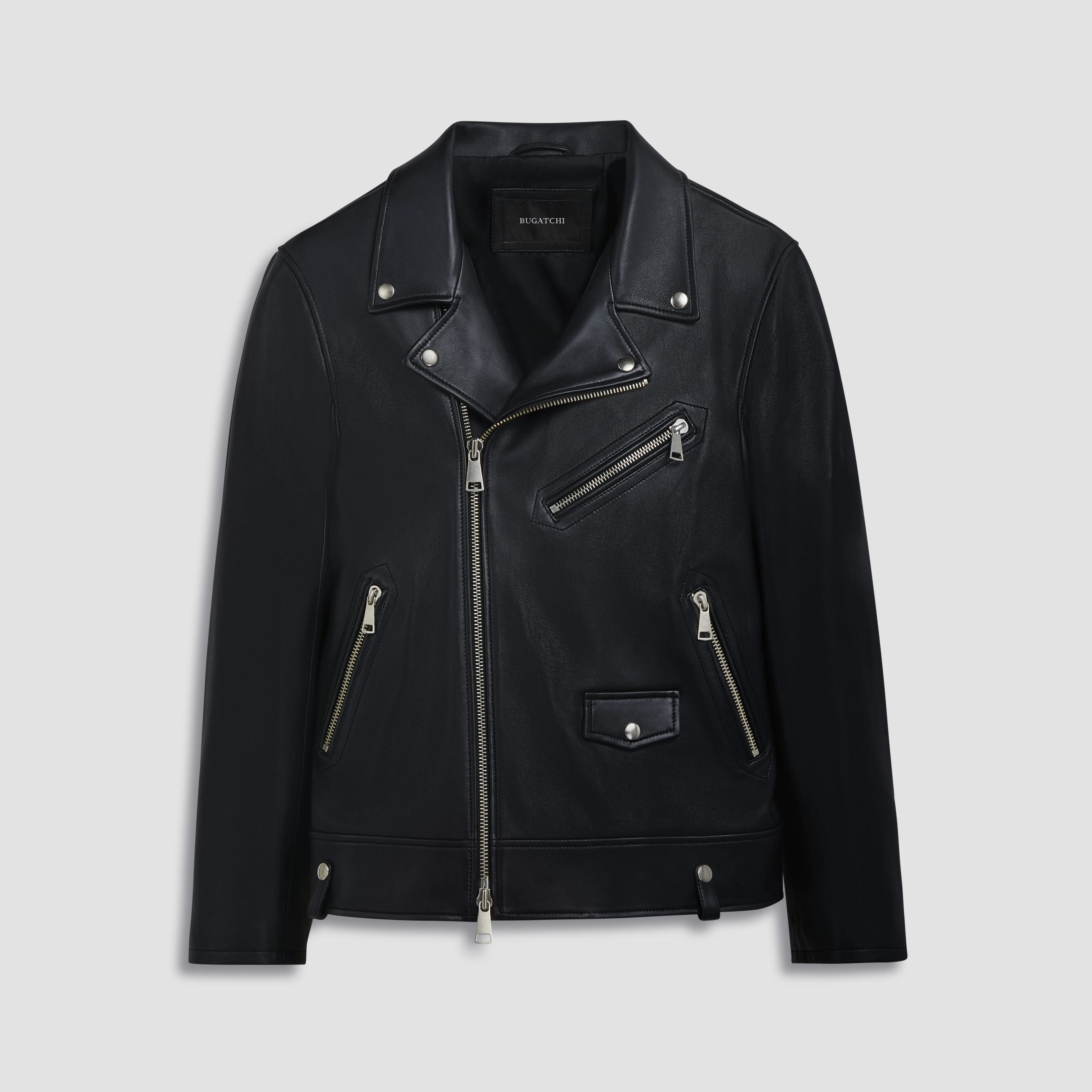Leather Biker Jacket sold by Bugatchi product image thumbnail 2