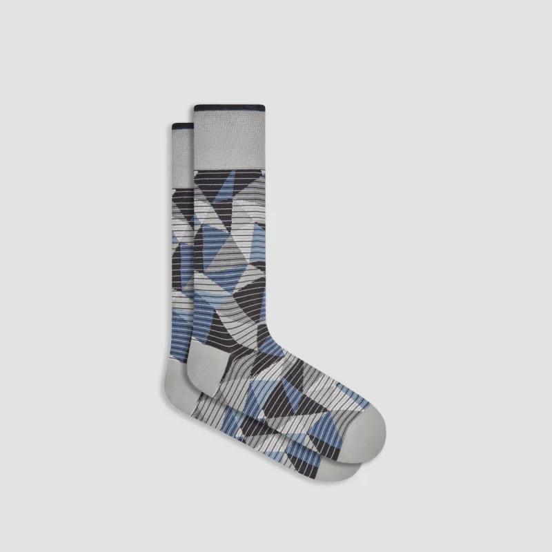 Abstract Mid-Calf Socks sold by Bugatchi