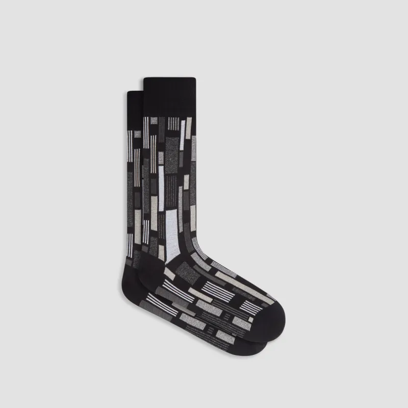 Geometric Mid-Calf Socks sold by Bugatchi