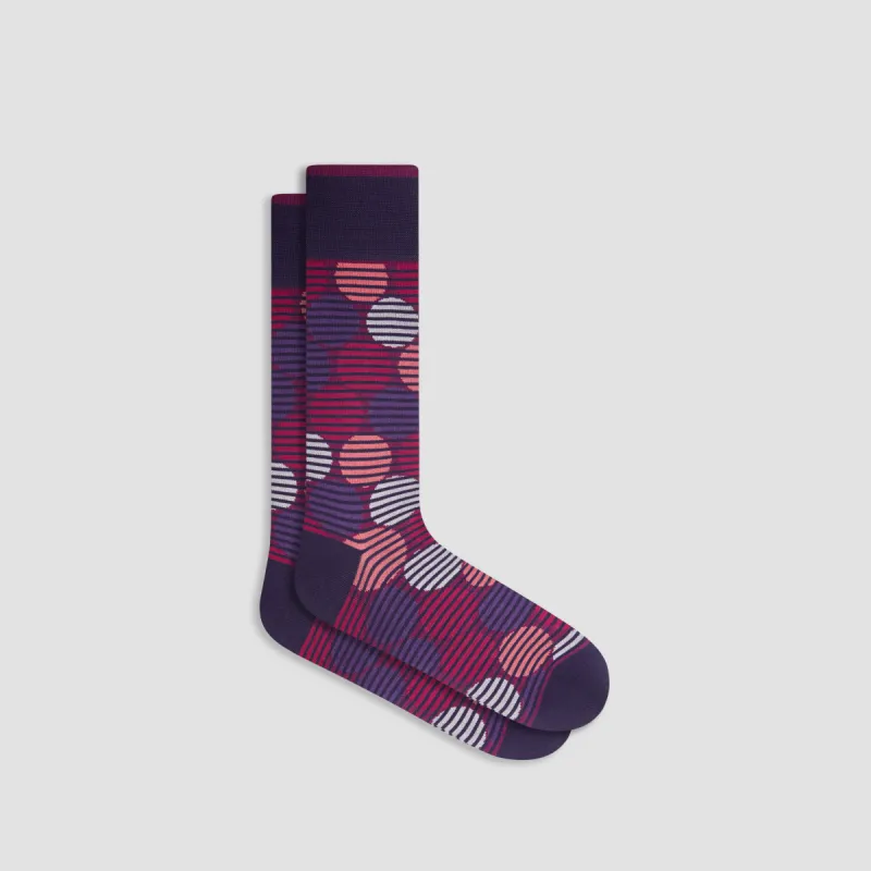 Geometric Mid-Calf Socks sold by Bugatchi
