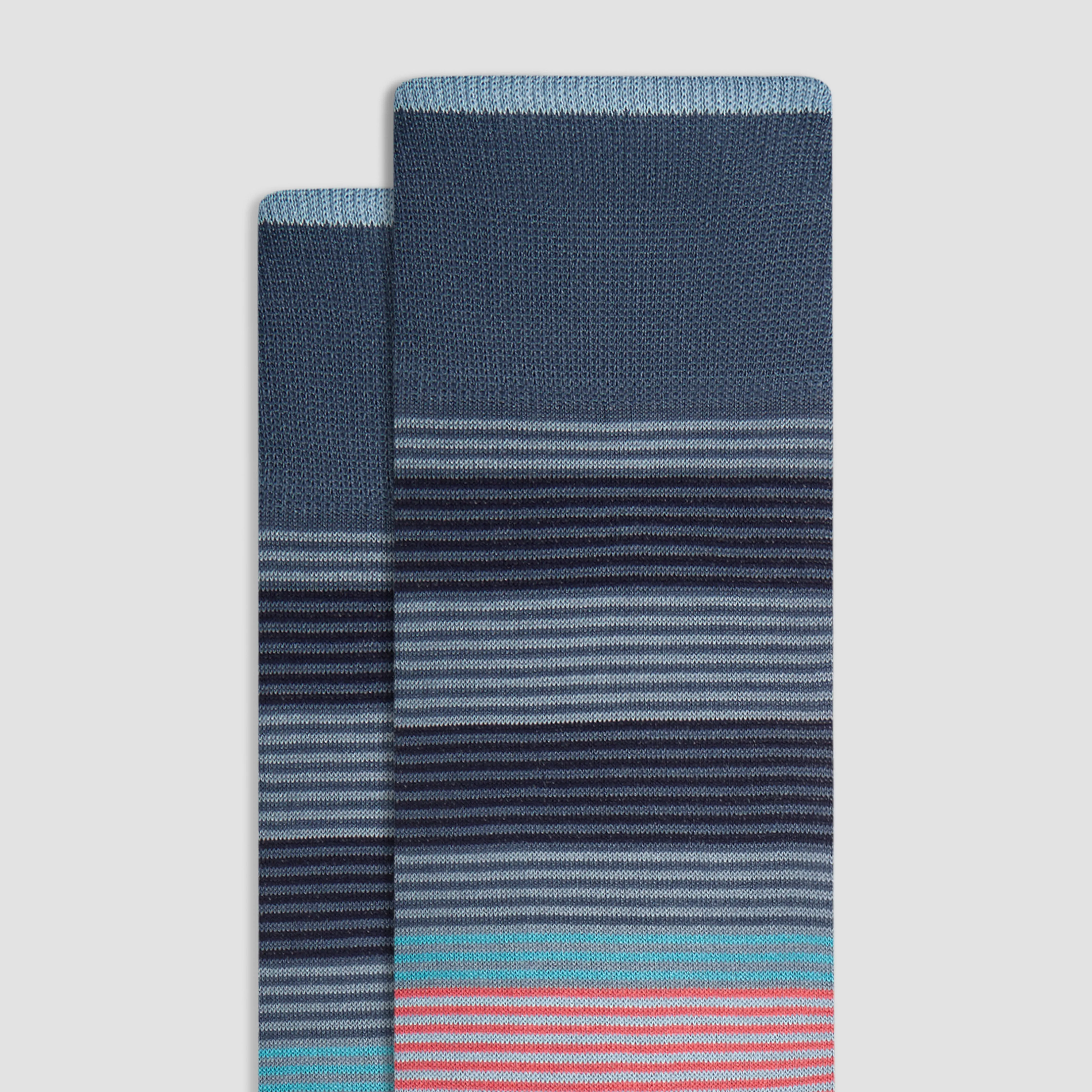 Striped Mid-Calf Socks sold by Bugatchi product image thumbnail 2