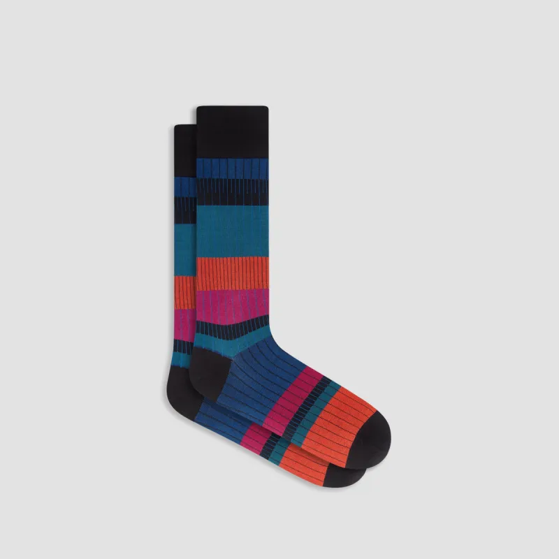 Color Block Mid-Calf Socks sold by Bugatchi