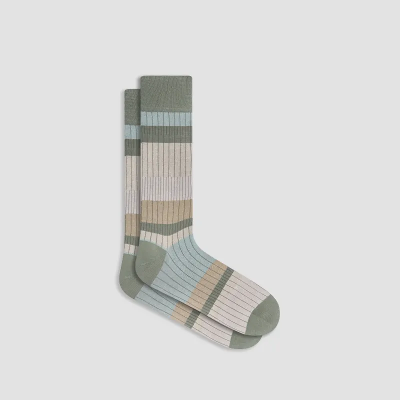 Color Block Mid-Calf Socks sold by Bugatchi