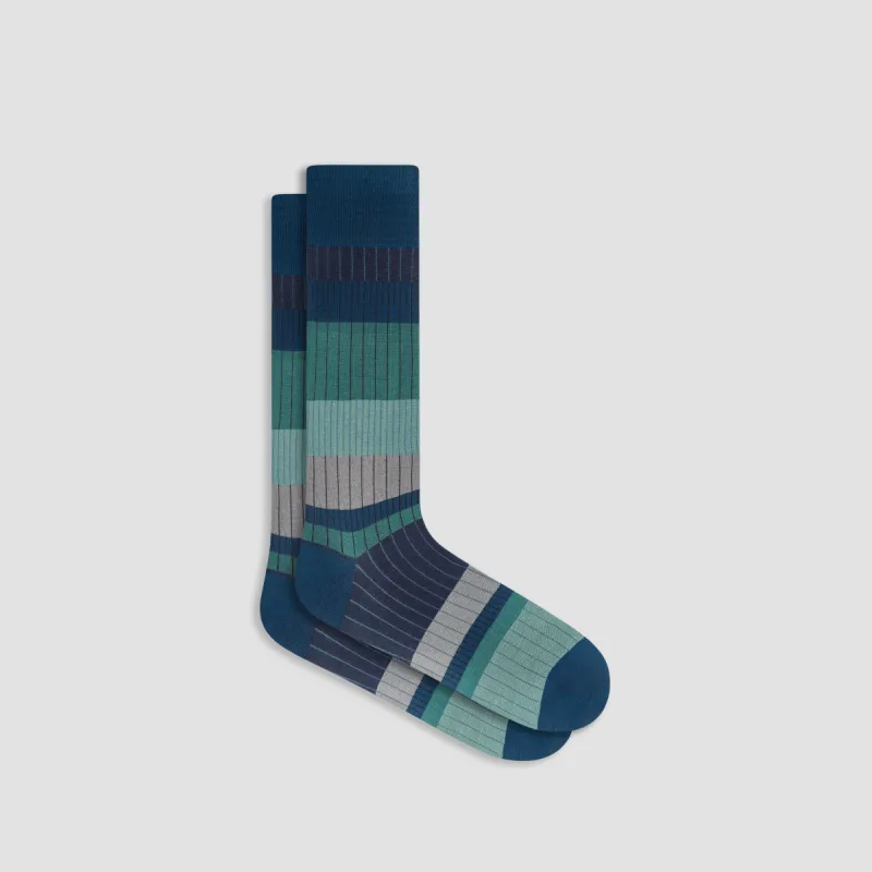 Color Block Mid-Calf Socks sold by Bugatchi