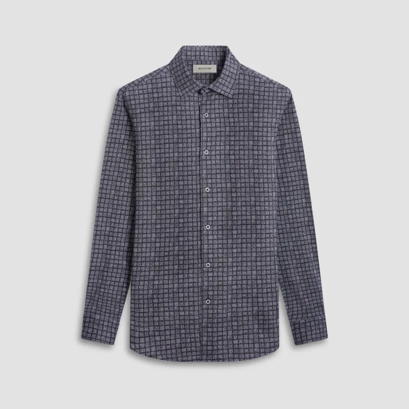 James Checkered OoohCotton Shirt sold by Bugatchi