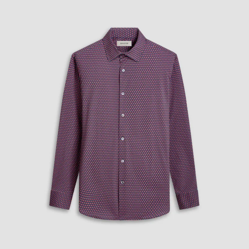 James Dot Print OoohCotton Shirt sold by Bugatchi