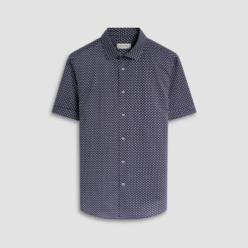 Miles Palm OoohCotton Short Sleeve Shirt sold by Bugatchi
