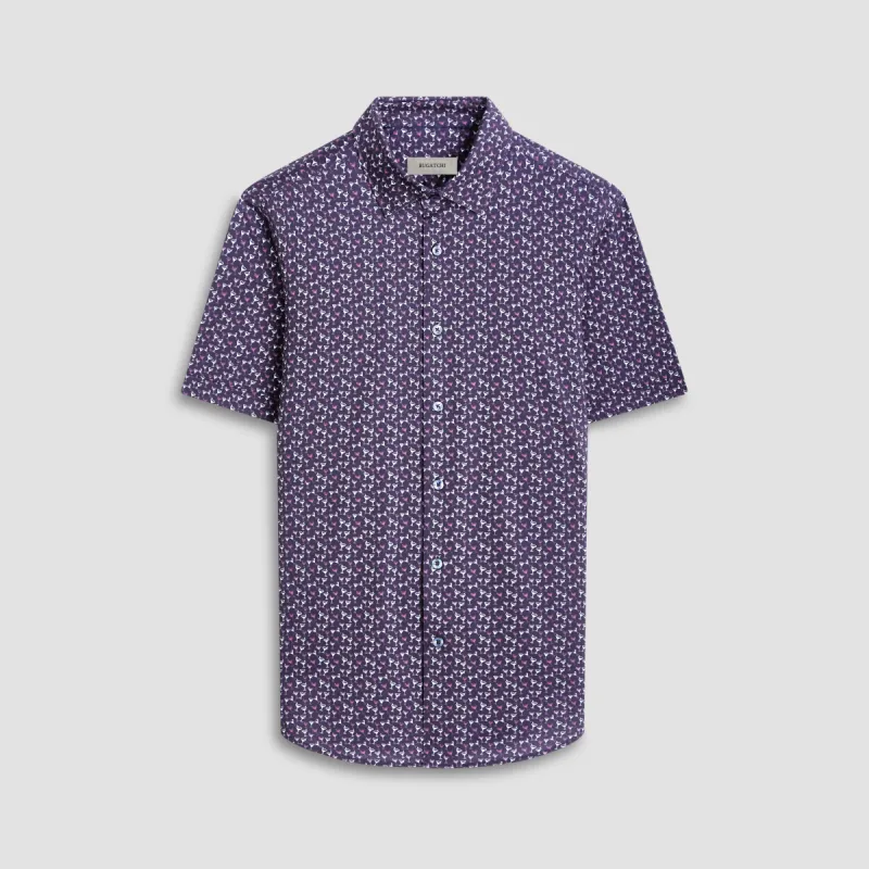 Miles Martini OoohCotton Short Sleeve Shirt sold by Bugatchi