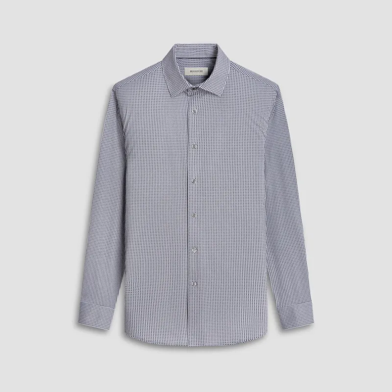 James Mini Check OoohCotton Shirt sold by Bugatchi