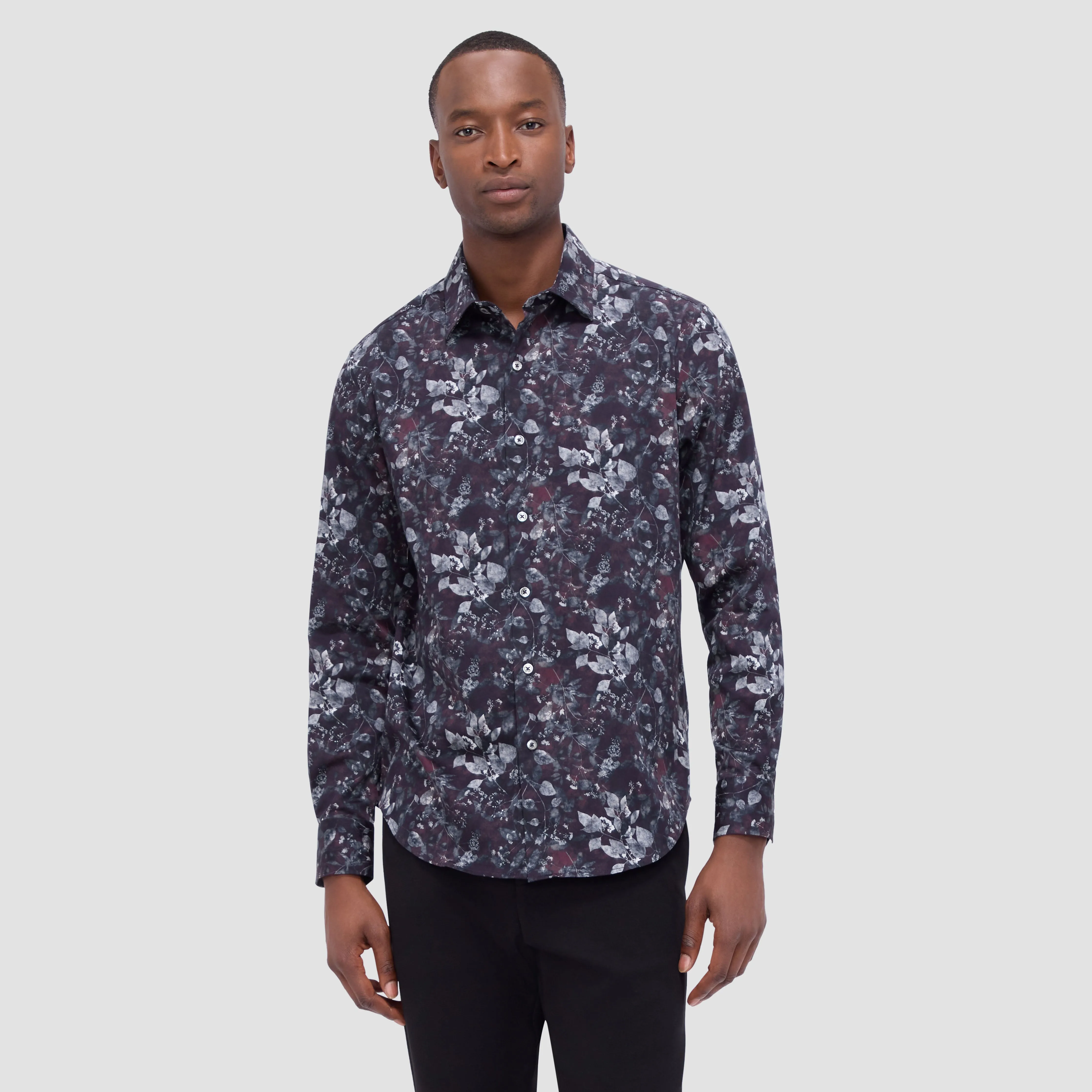 Julian Leaf Print Shirt sold by Bugatchi product image thumbnail 3