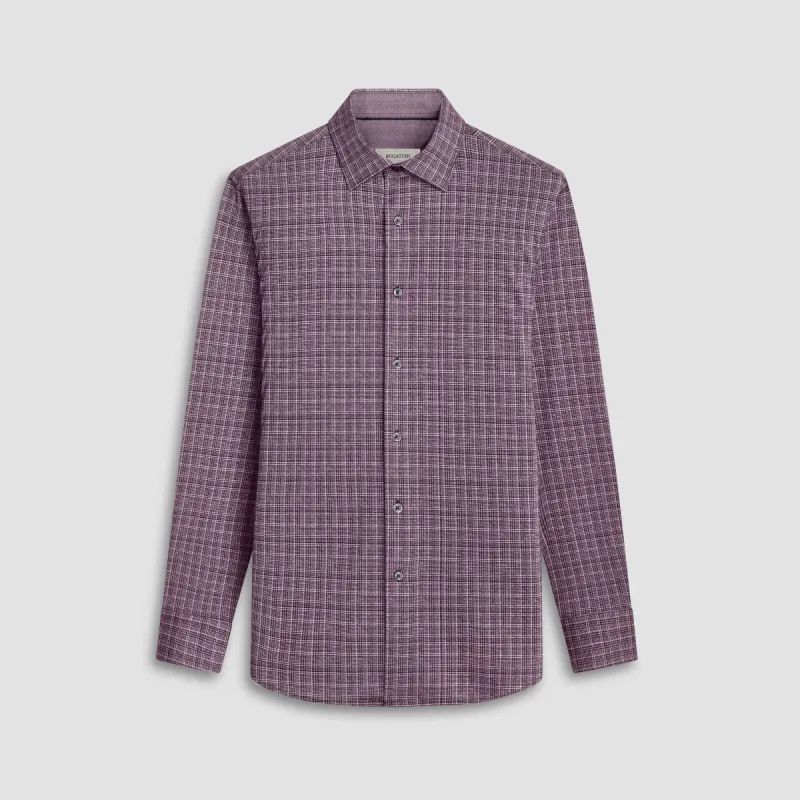 Jimmy Double Sided Plaid/Herringbone OoohCotton Shirt sold by Bugatchi