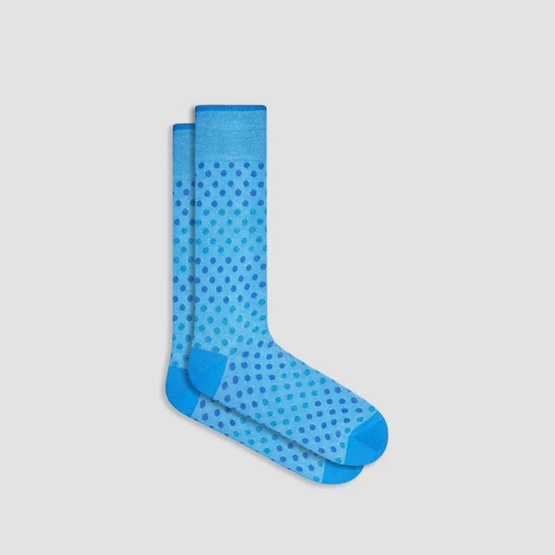 Polka Dot Mid-Calf Socks sold by Bugatchi