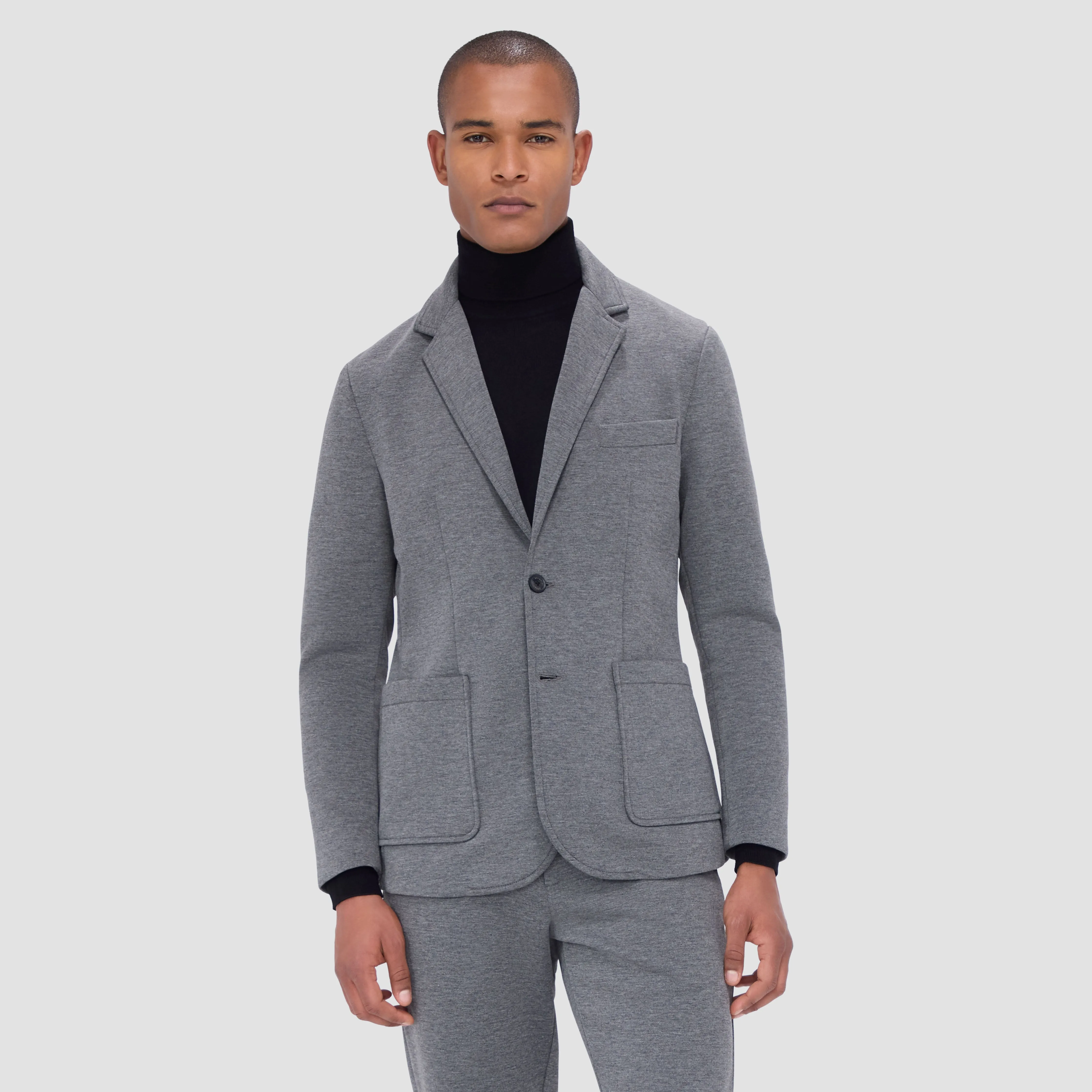 Soft Touch Two Button Knit Blazer sold by Bugatchi product image thumbnail 2