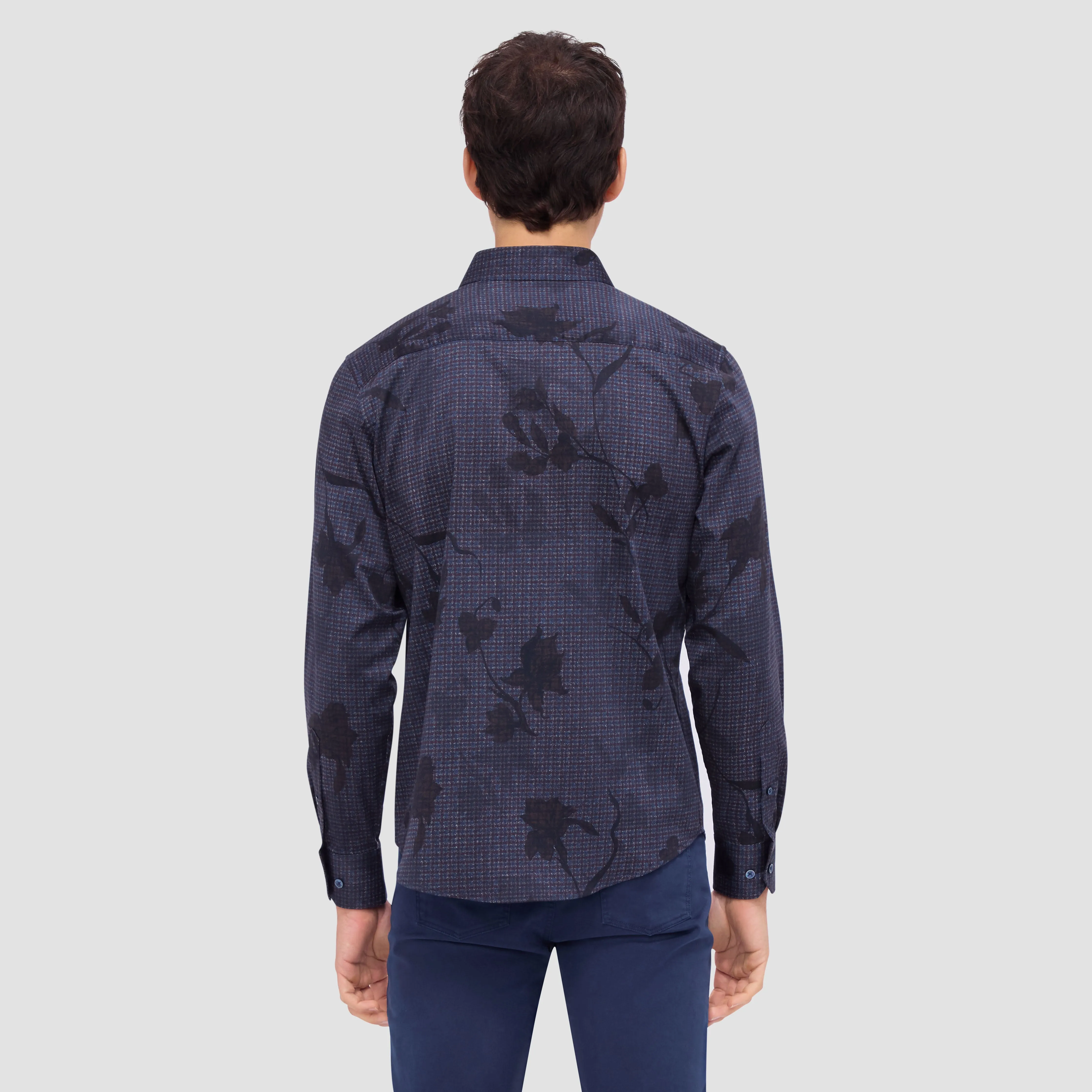 Julian Checkered Floral Shirt sold by Bugatchi product image thumbnail 4